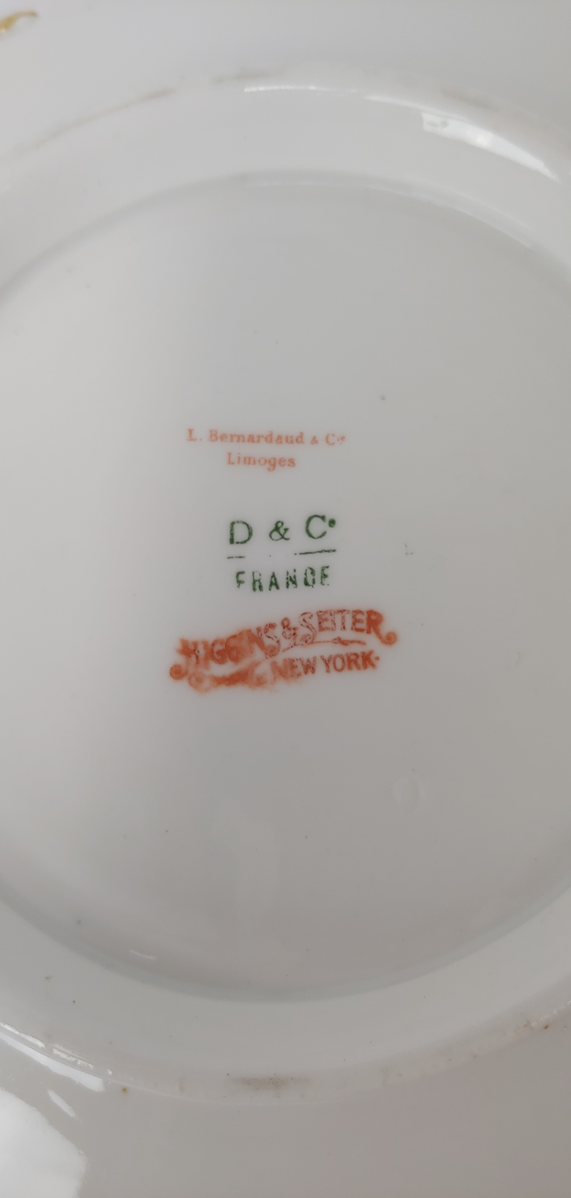 Vintage L. Bernardaud and Co. Limoges Higgin and Seiter New