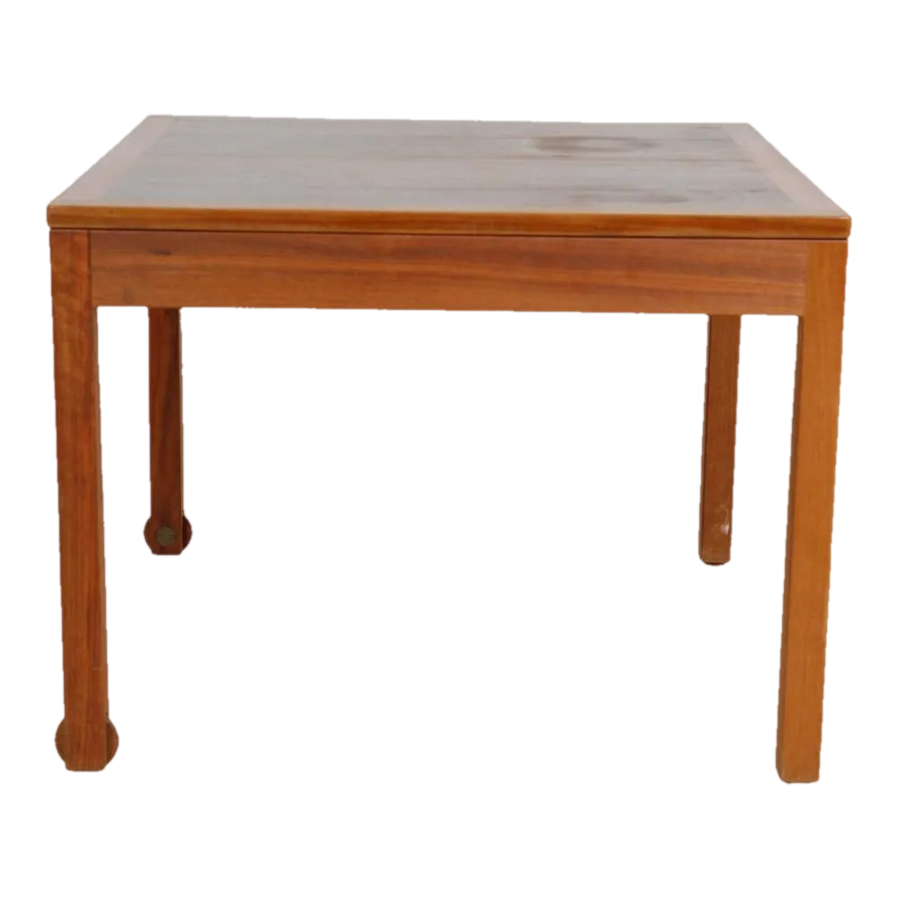 Teak Wood Coffee Table with Wheels by Børge Mogensen for Fredericia