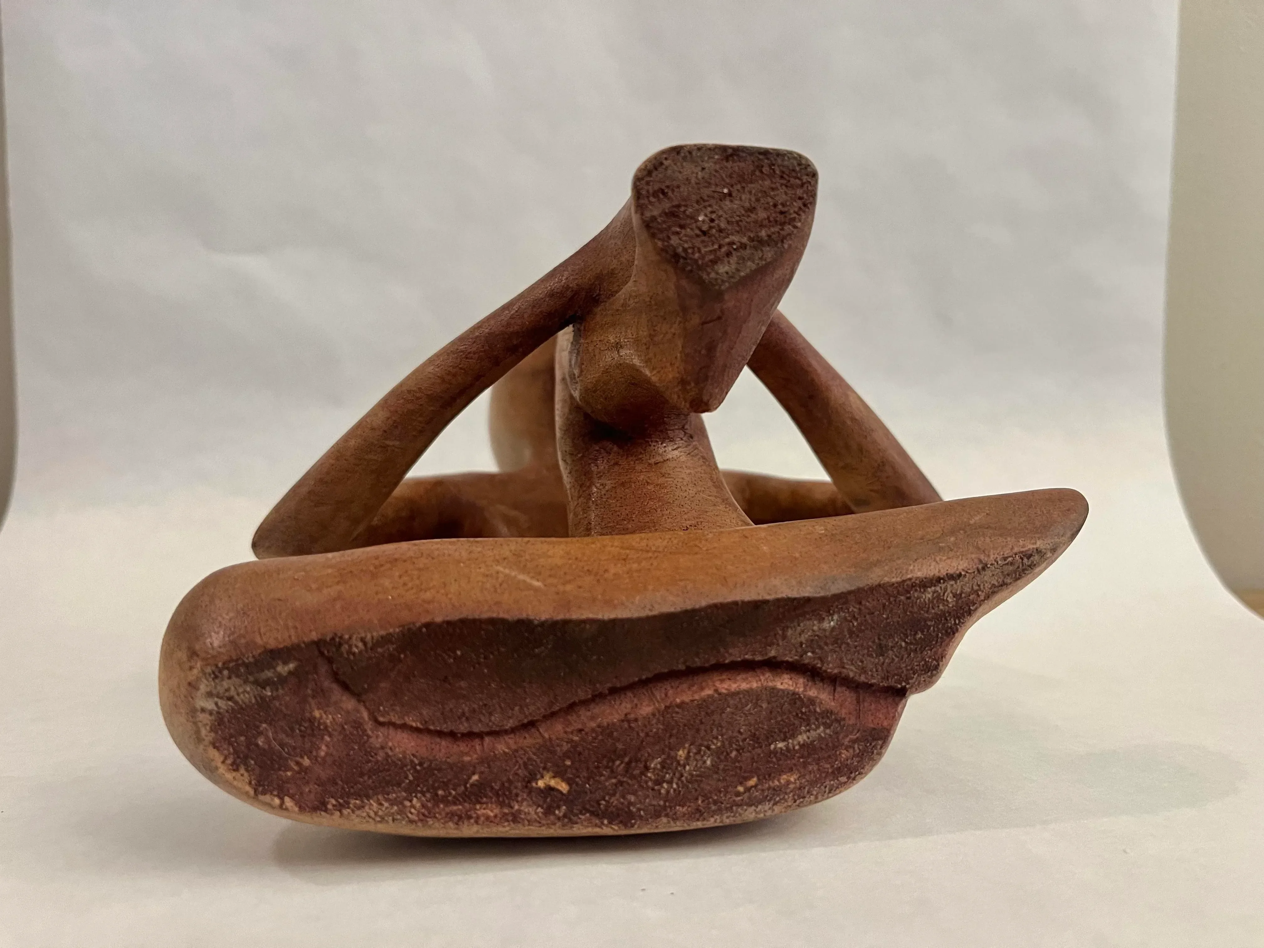 Late 20th Century Carved Wooden Abstract Sculpture | Chairish
