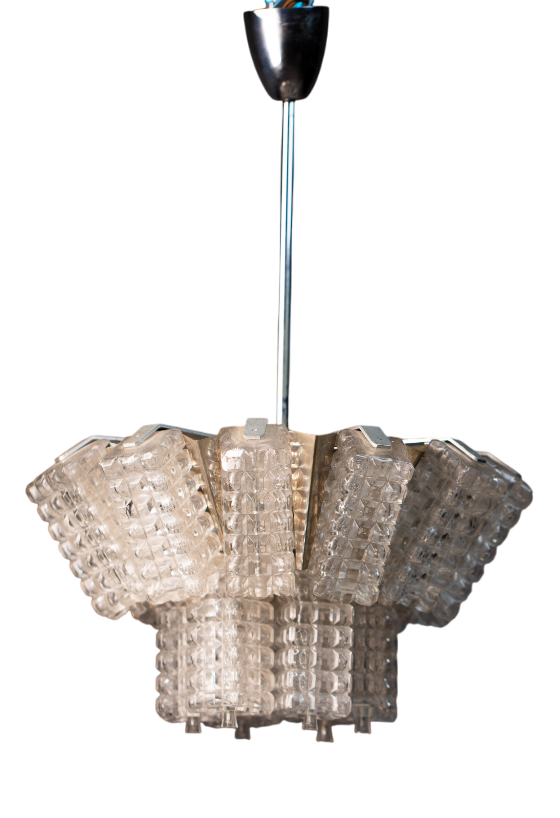 Vintage Austrolux Glass Pendant Light, 1960s