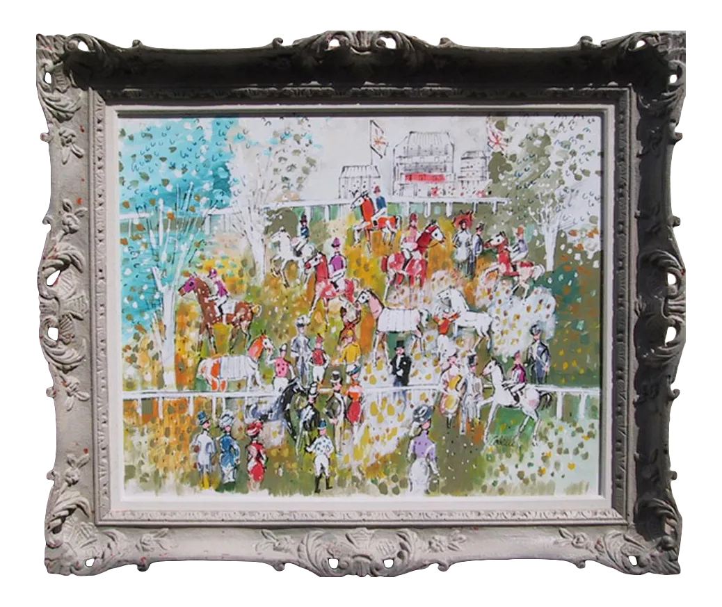 Charles Cobelle Before the Race, Painting by Charles Cobelle circa 1960