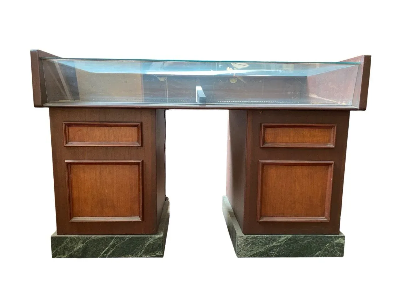 1950s Mid-Century Mohaganey Display Cabinet Vitrine Store