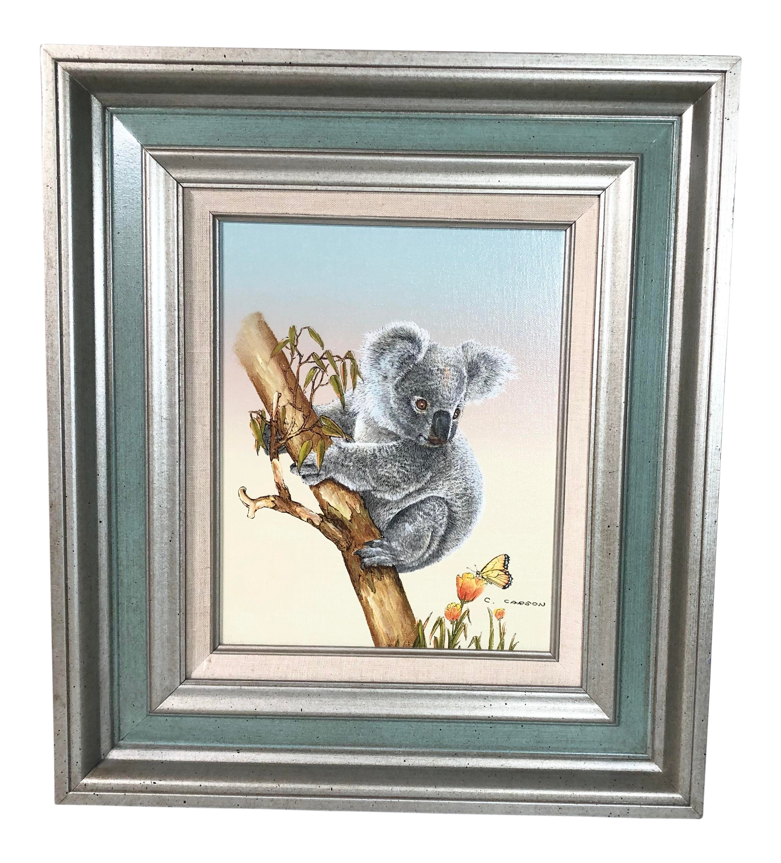 Framed Koala Painting Chairish