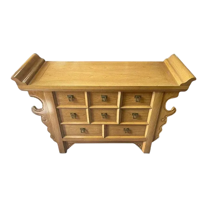 Late 20th Century Baker Furniture Asian Style Oak Dresser Chairish