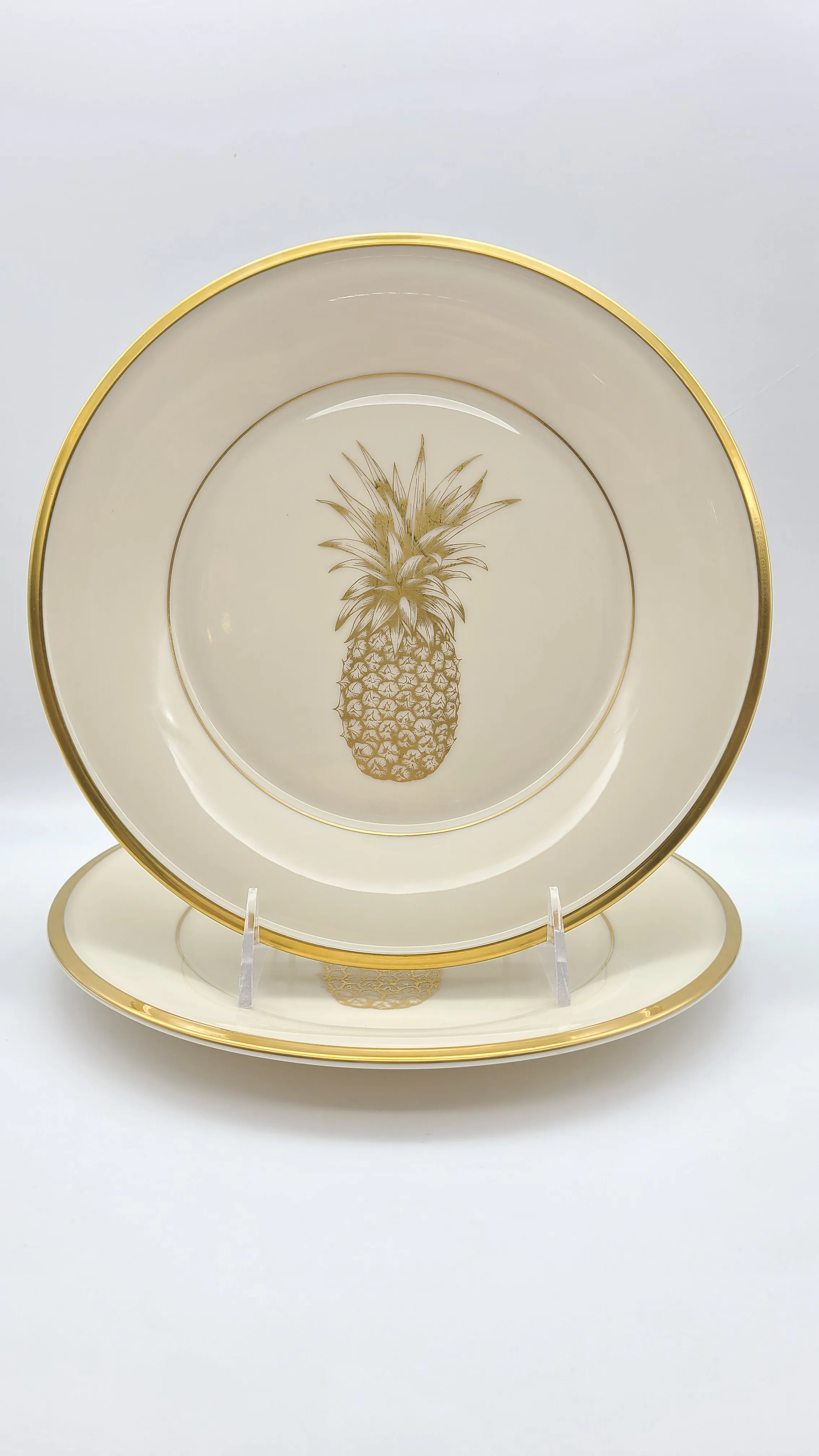 Vintage Lenox Eternal Pineapple Plantation-Style Accent Plates- a