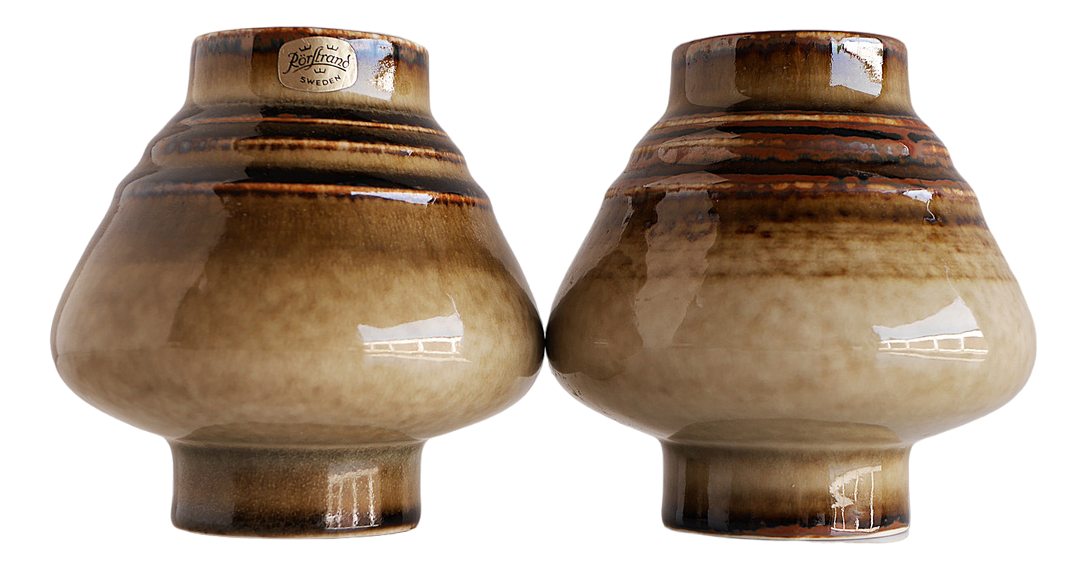 Bamboo Series Vases by Olle Alberius for Rörstrand, Sweden, 1960s, Set of 2