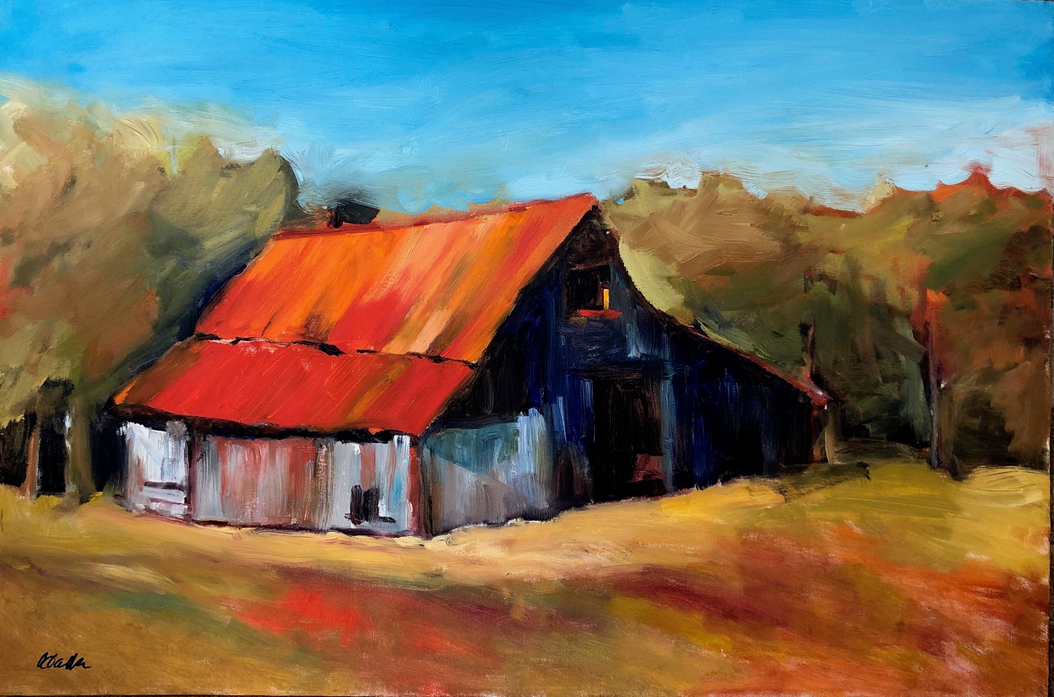 Corinne Galla Red Roof Barn Painting Chairish