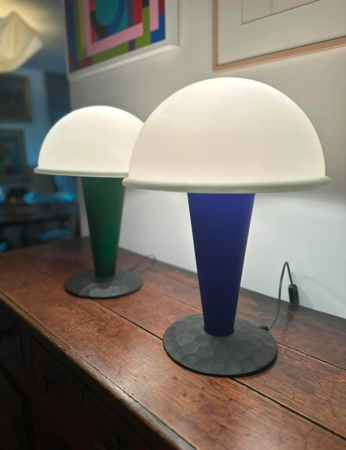 Ron Rezek 1980's Italian Table Lamp, Signed. | Chairish