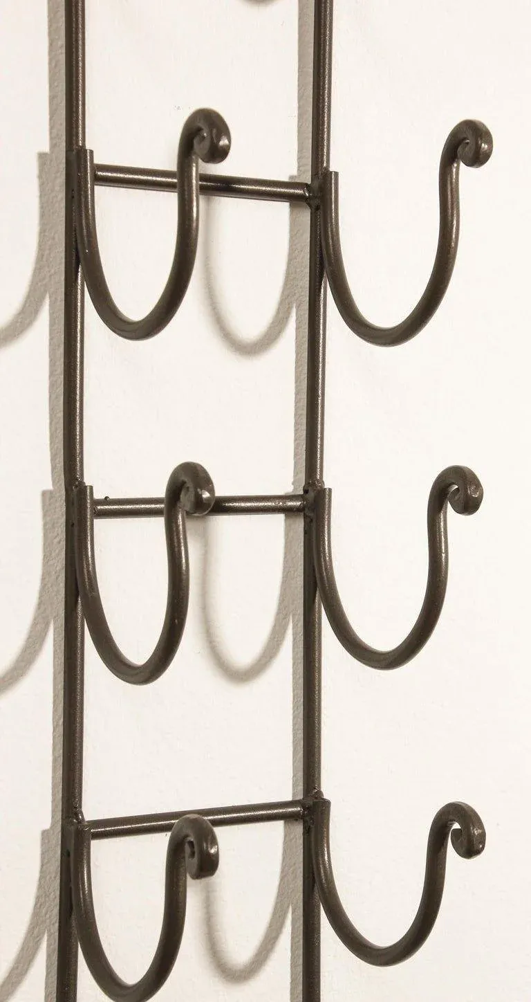 Wrought iron wall mounted wine rack new arrivals