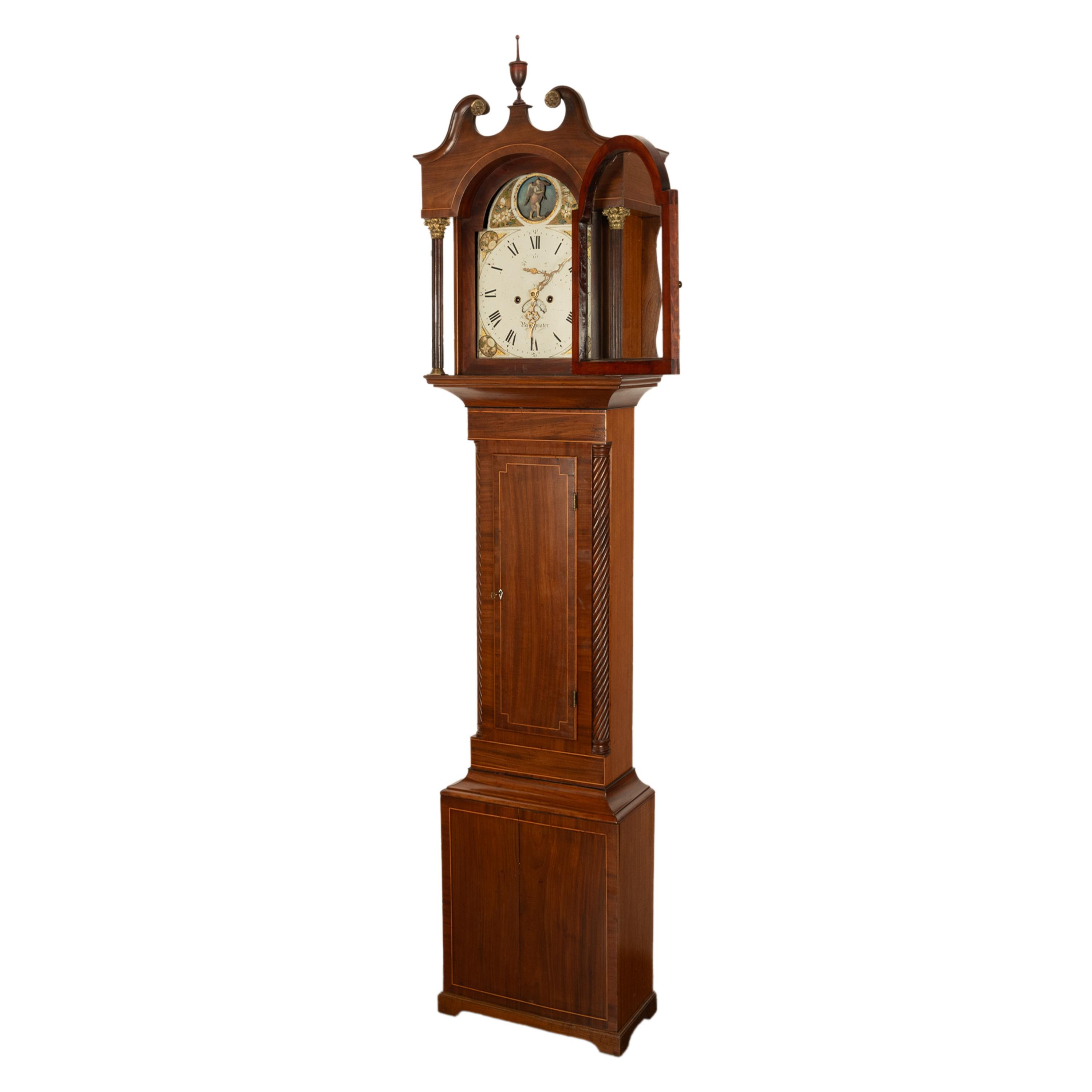 Antique 8 Day Tall Case Grandfather Clock Automaton Andrew