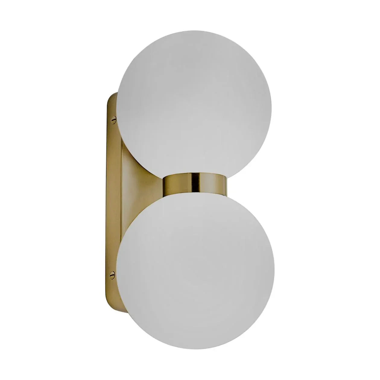 Brushed Brass Opal Globe Bathroom Wall Light - Ip44