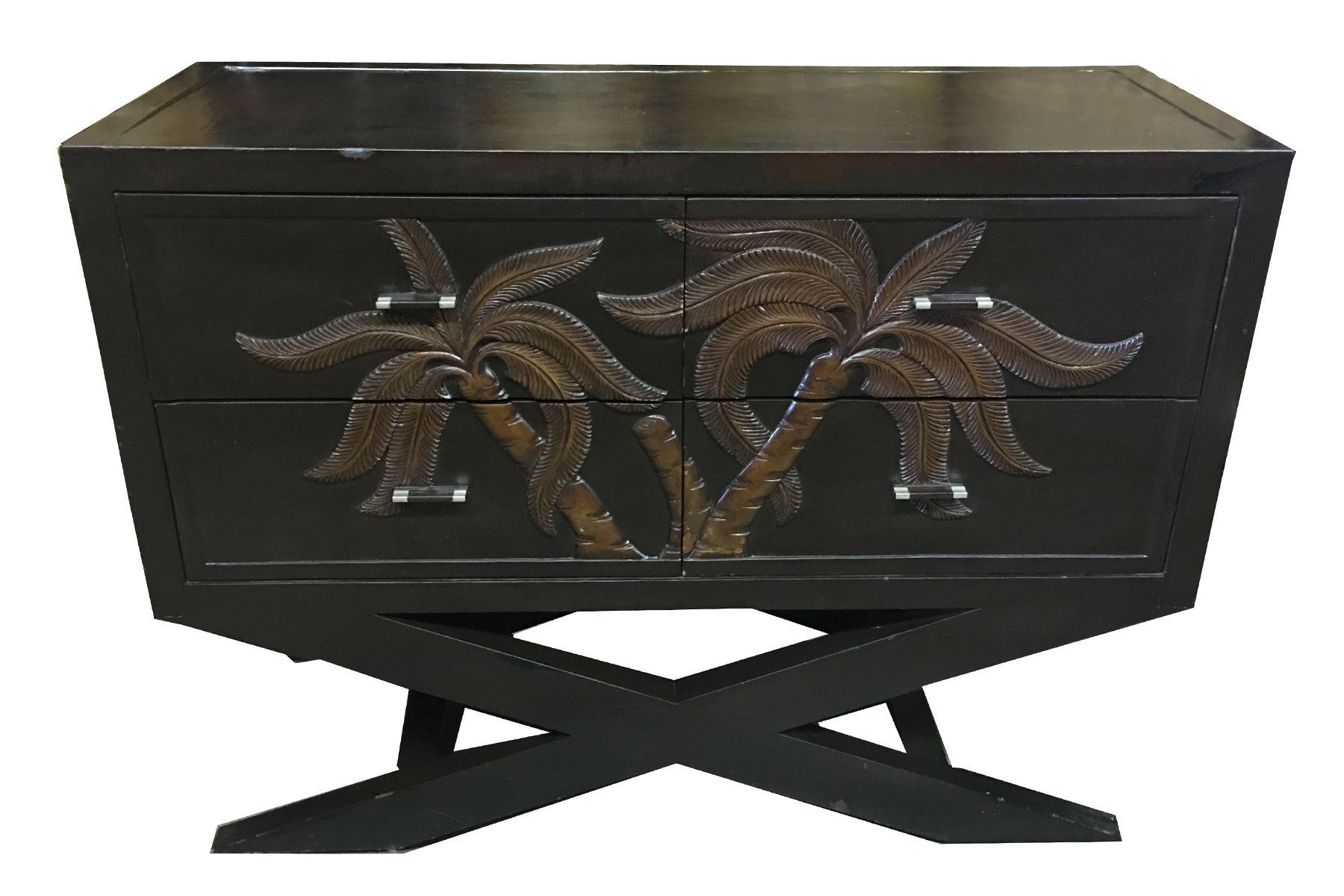 Handmade Wood & Bamboo X Base Dresser Chairish