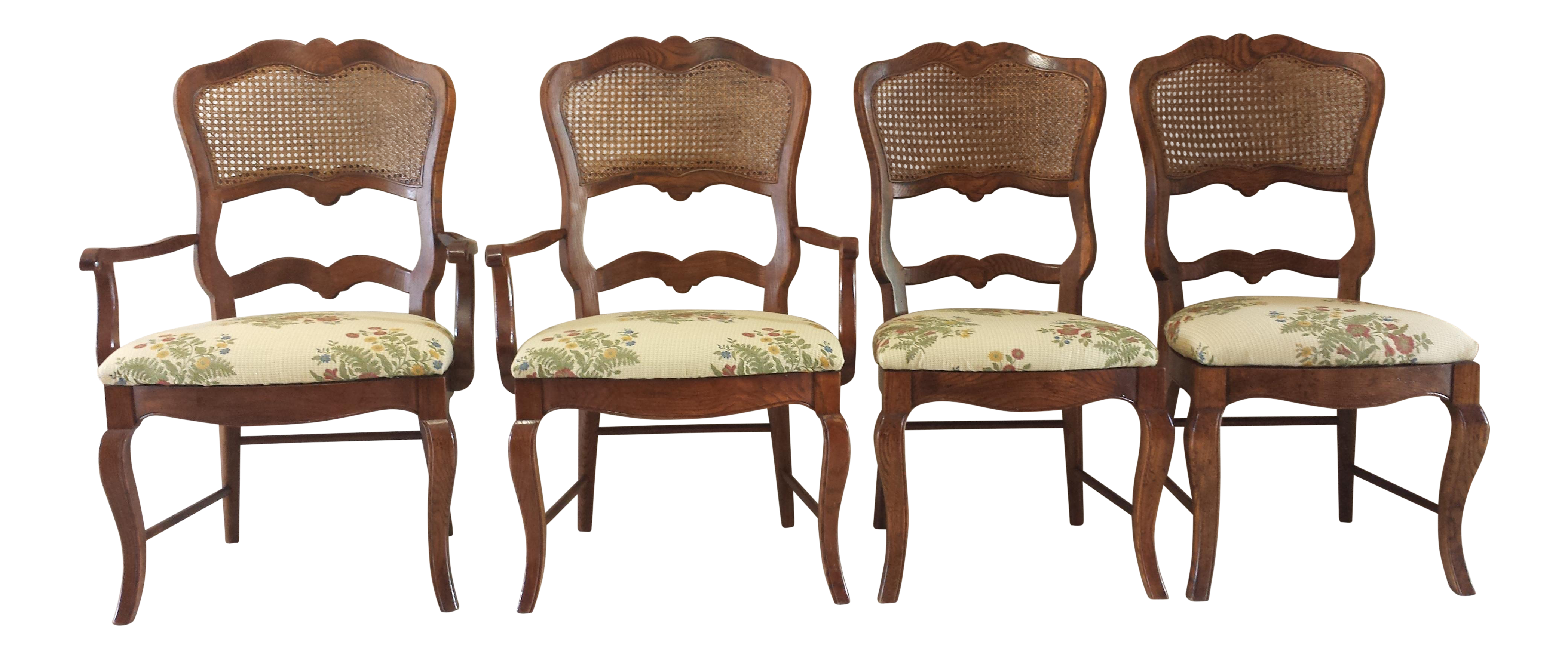 Century French Country Cane Back Dining Chairs Set Of 4 Chairish