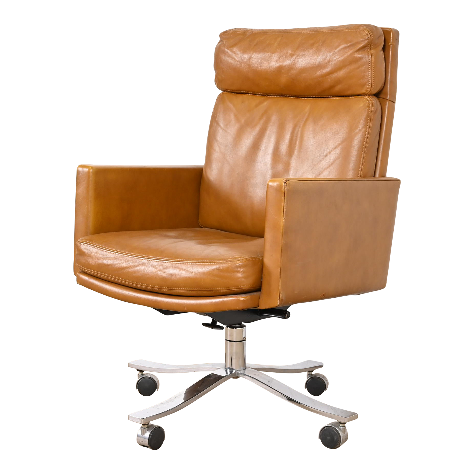 Mid Century Nancy Vintage Leather Chair Stow Davis Mid-Century