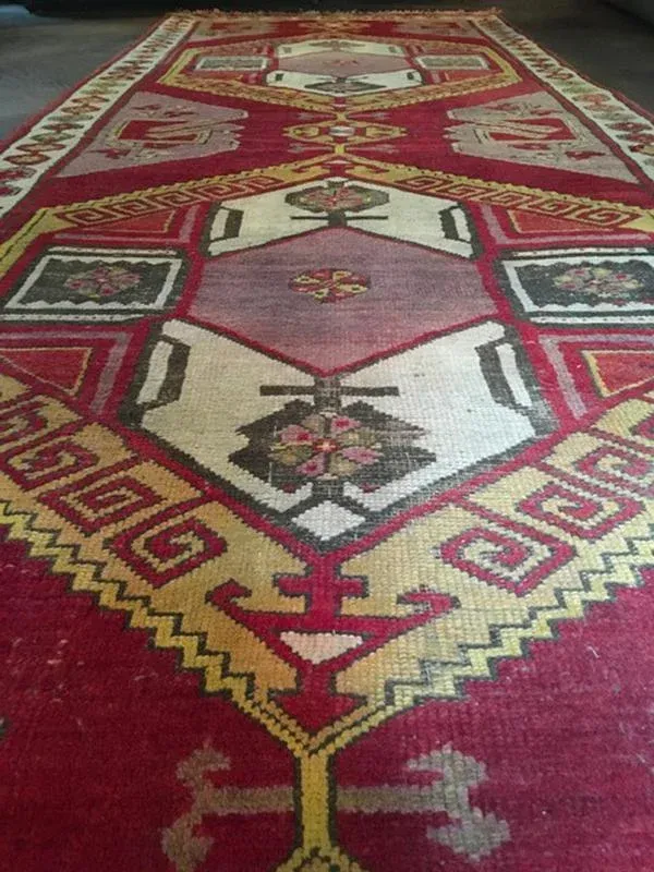 Postmodern Caucasian Woolen Geometrical Rug, 1960