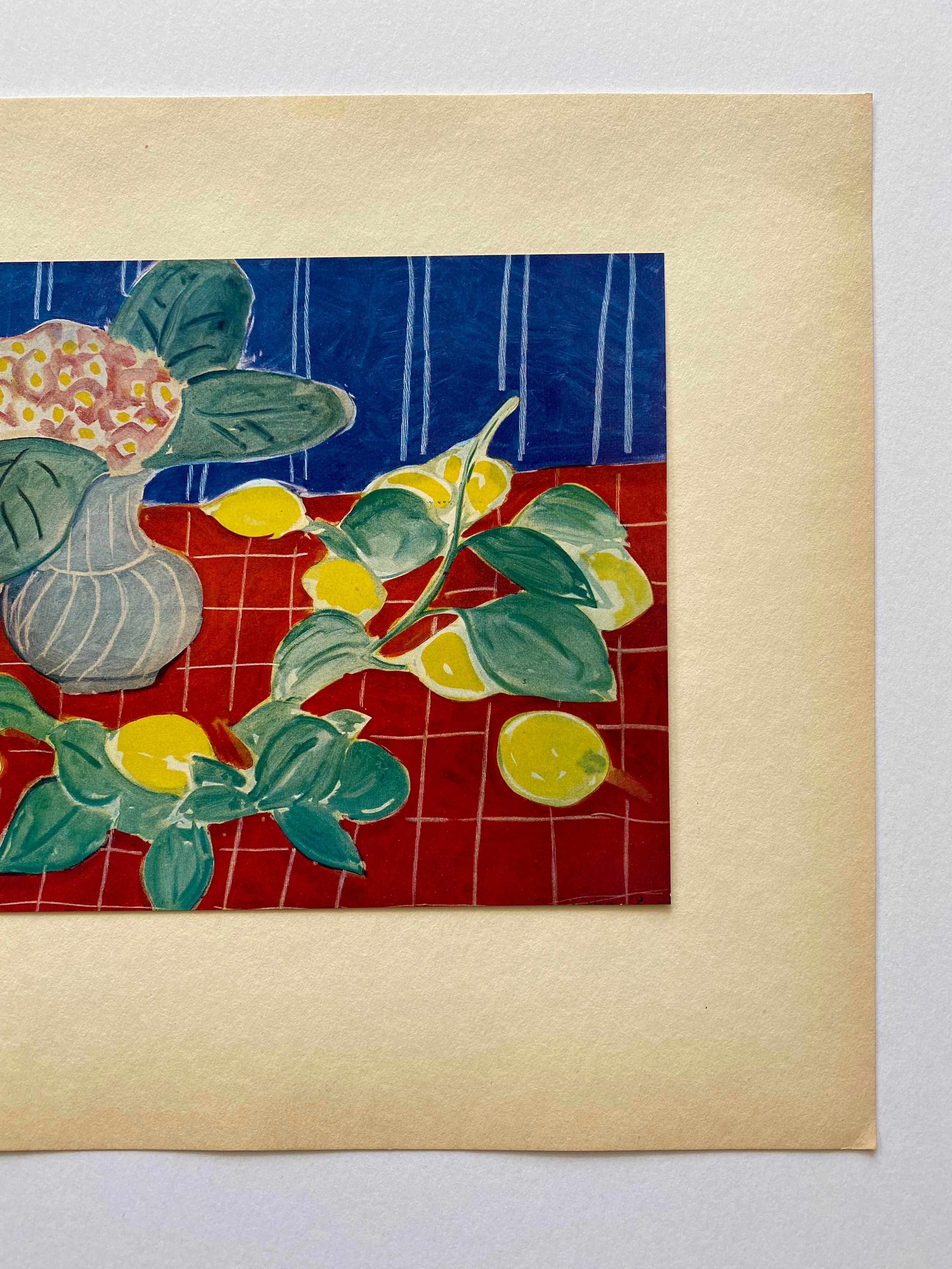 Henri Matisse、NATURE MORTE AU CITRON Still Life with Lemon, Nature morte au Citron Canvas Print