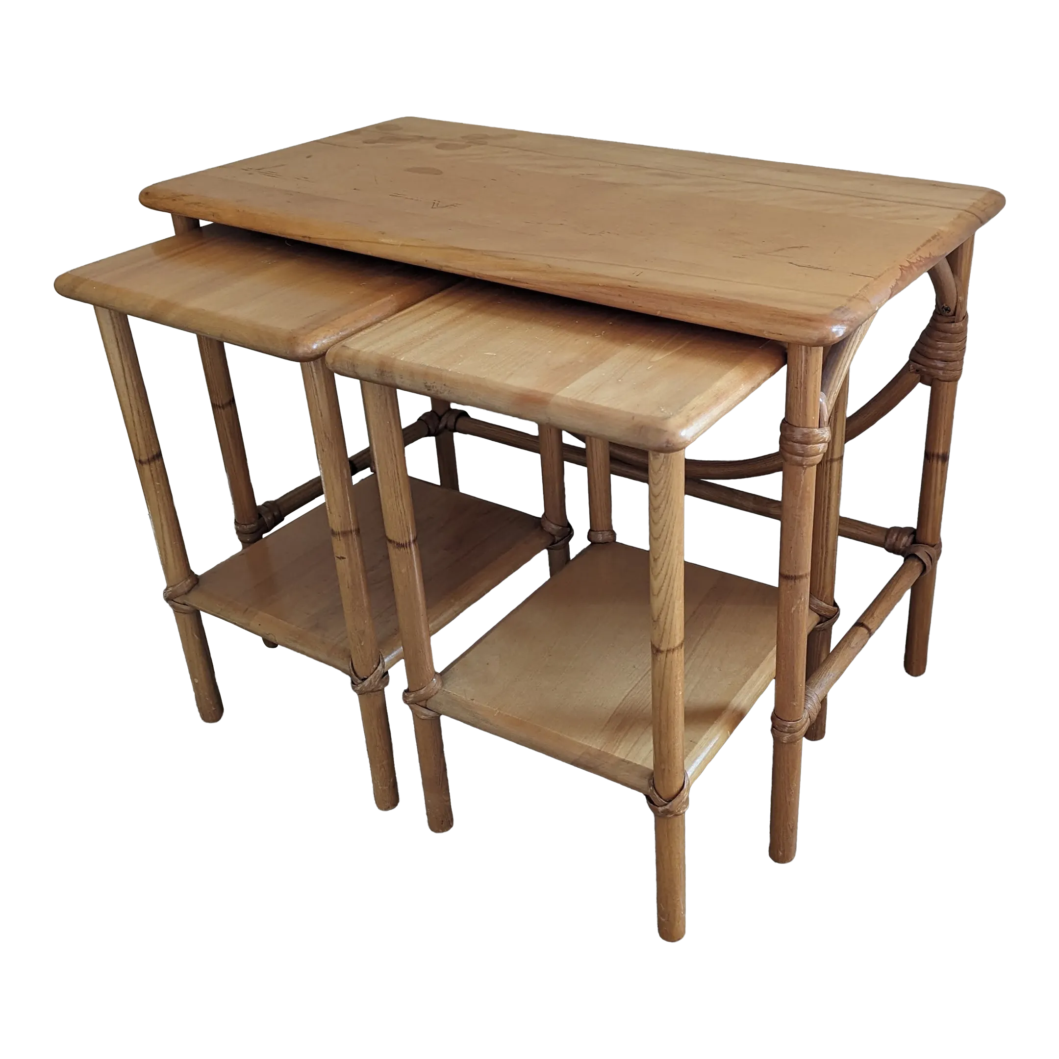 Heywood-Wakefield Ashcraft Nesting Table Set of 3, 1950s