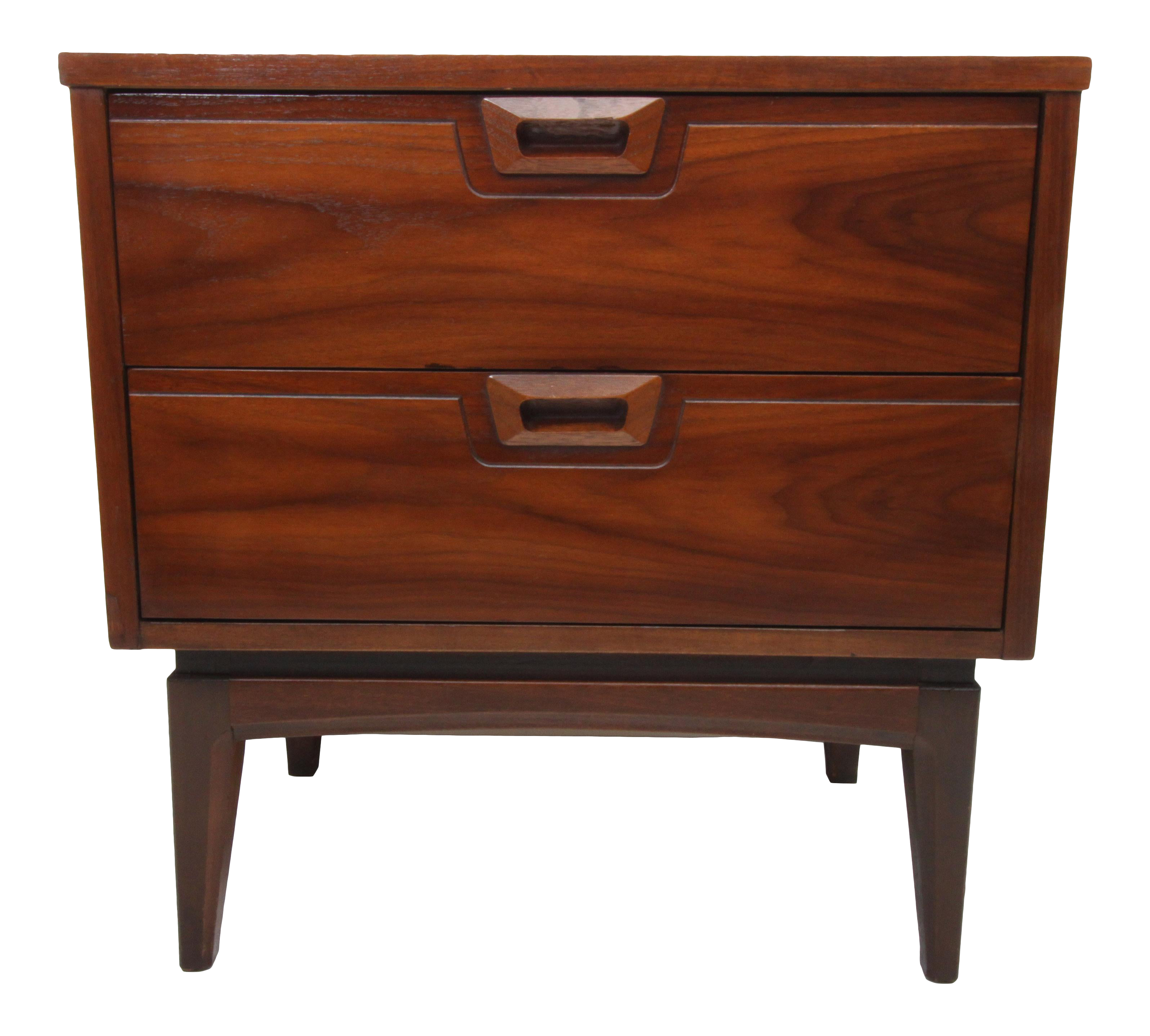 1950s Danish Modern 2 Drawer Nightstand Chairish