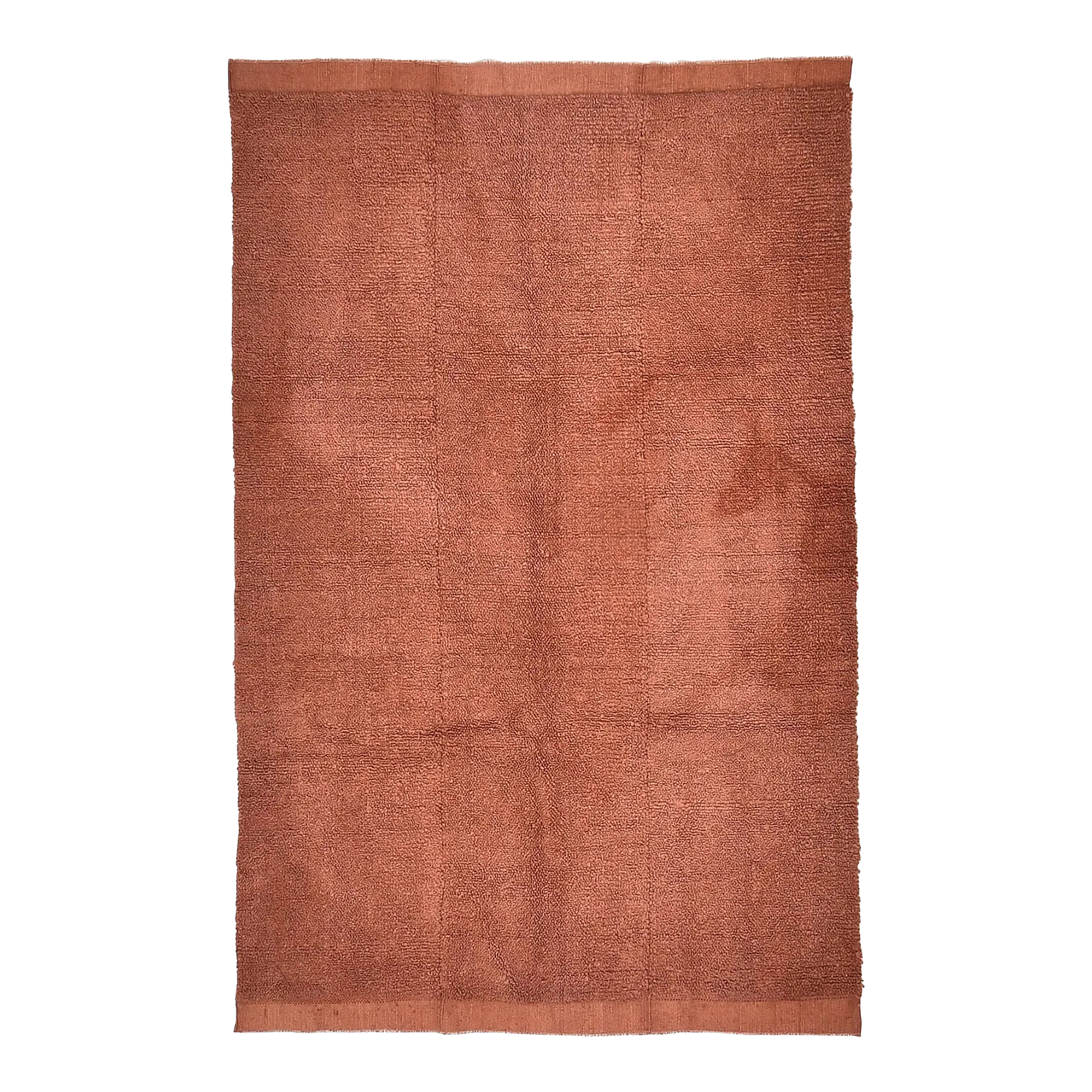 1970s Turkish Handloom Home Living Terracota Rug