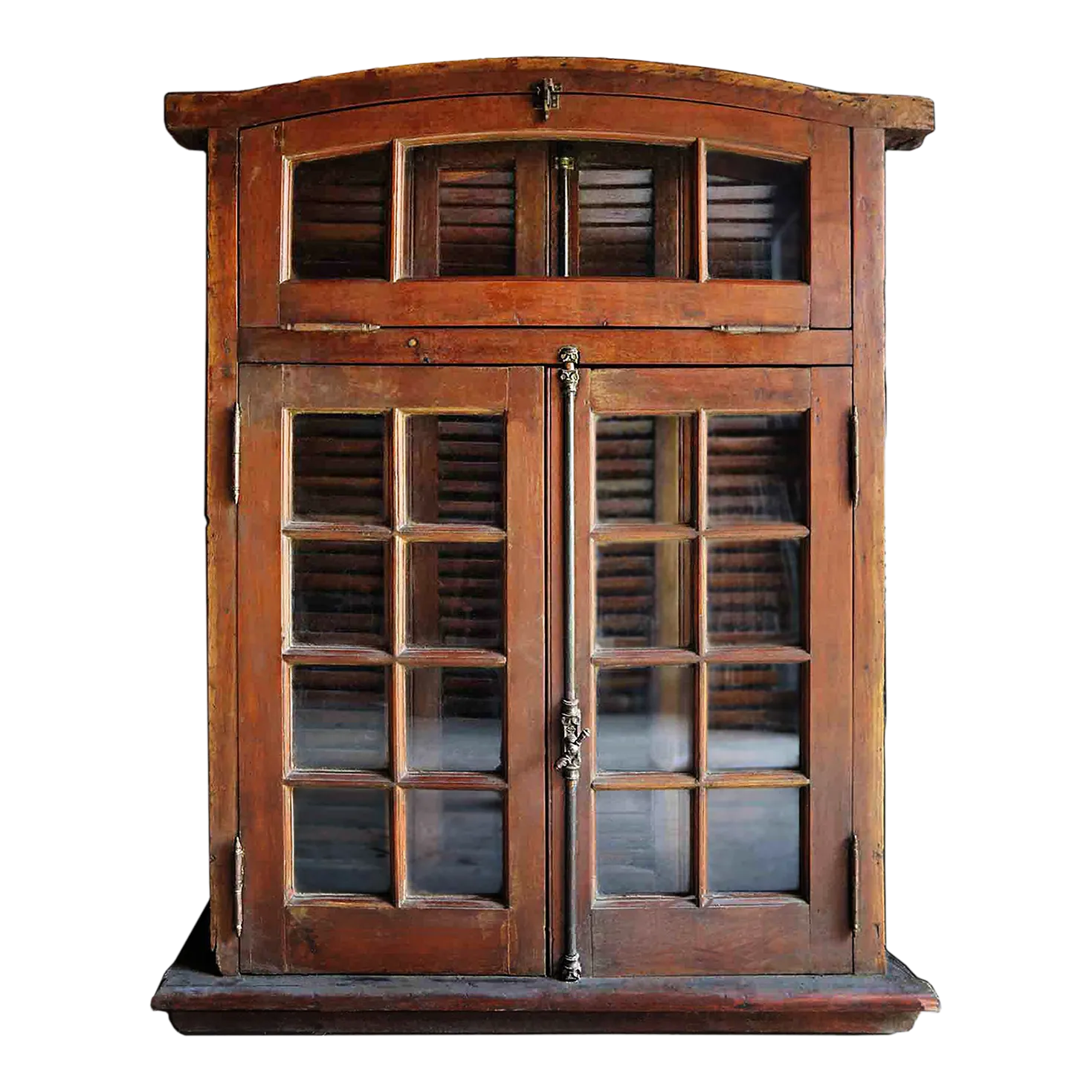 Antique Italian Window Unit With Transom and Shutters Chairish