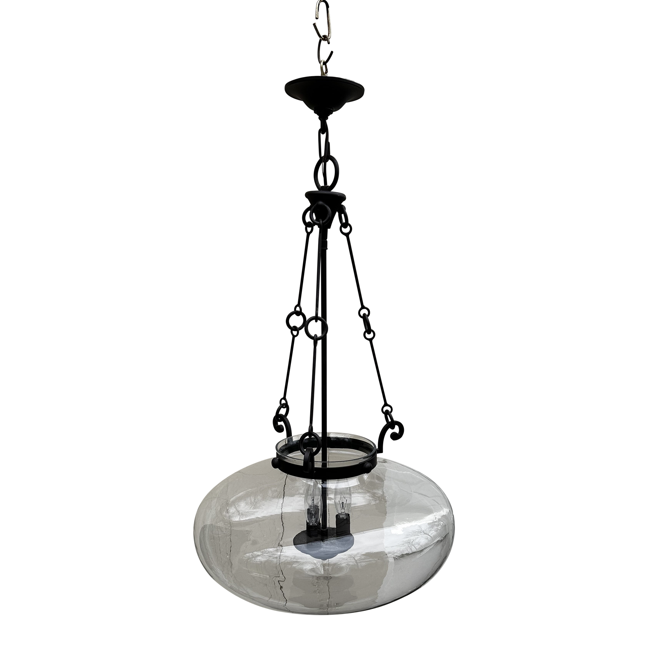 1970s Vintage MidCentury Modern Hanging Bowl Fixture Chairish