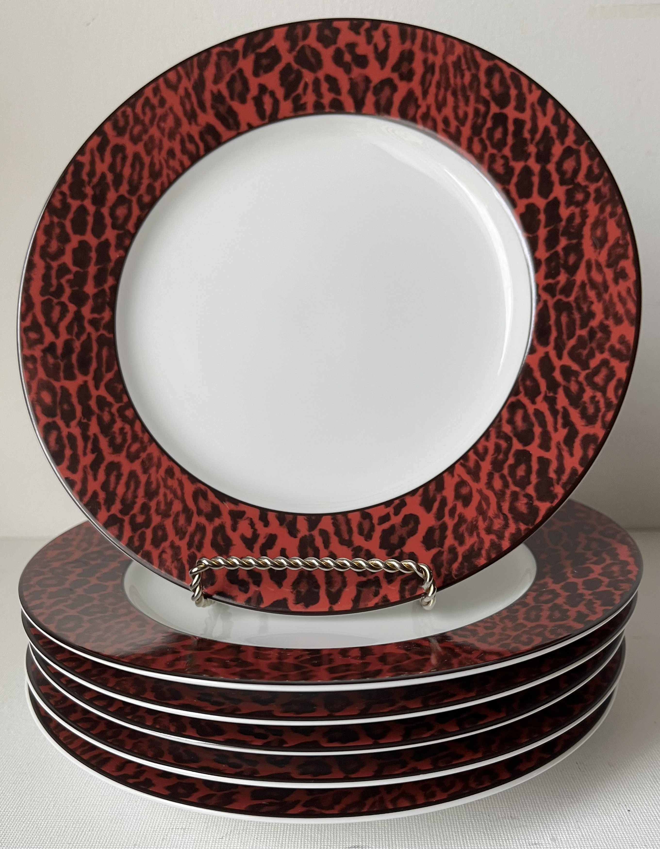 Leopard Border Porcelain Plates-Set 6-Neiman MarcusRare, Beautiful Condition ✨ Lauren Ralph Lauren Handbag Shoulder Bag Ricky