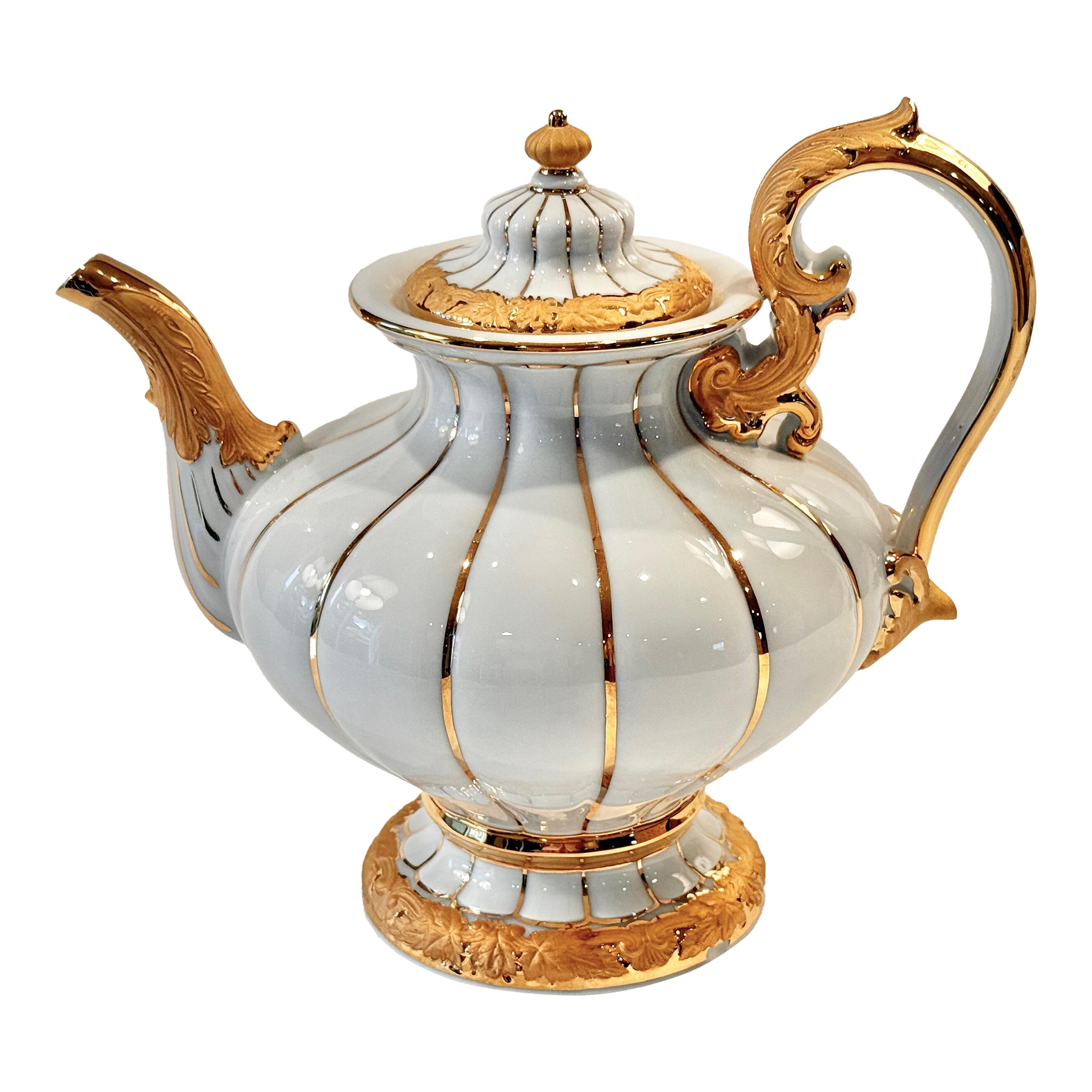 1990s Meissen X-Form Gold Tea Pot – German Porcelain | Chairish