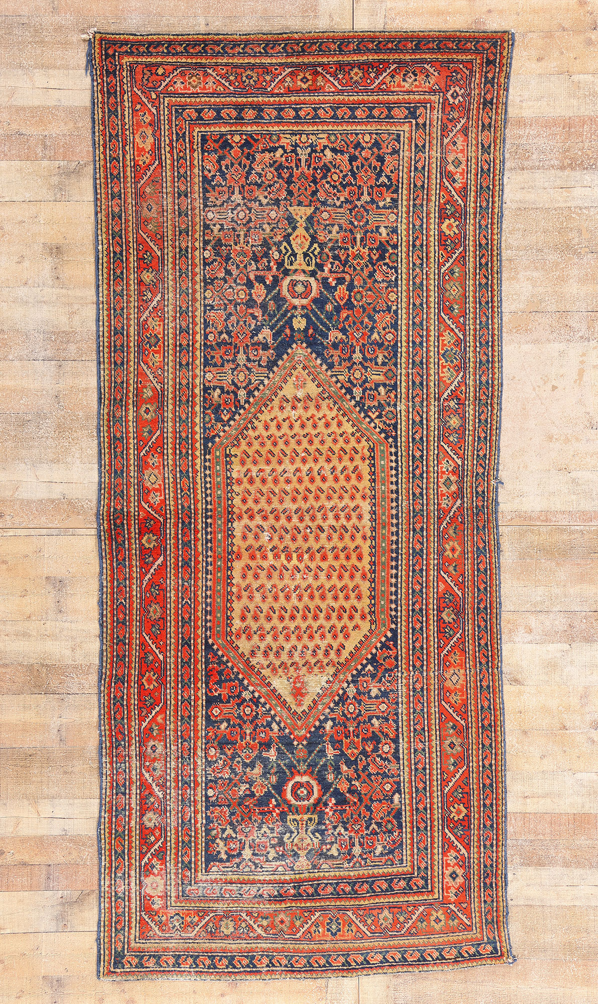 Late 19th Century Persian Malayer Rug Runner, 04'02 X 09'08 | Chairish