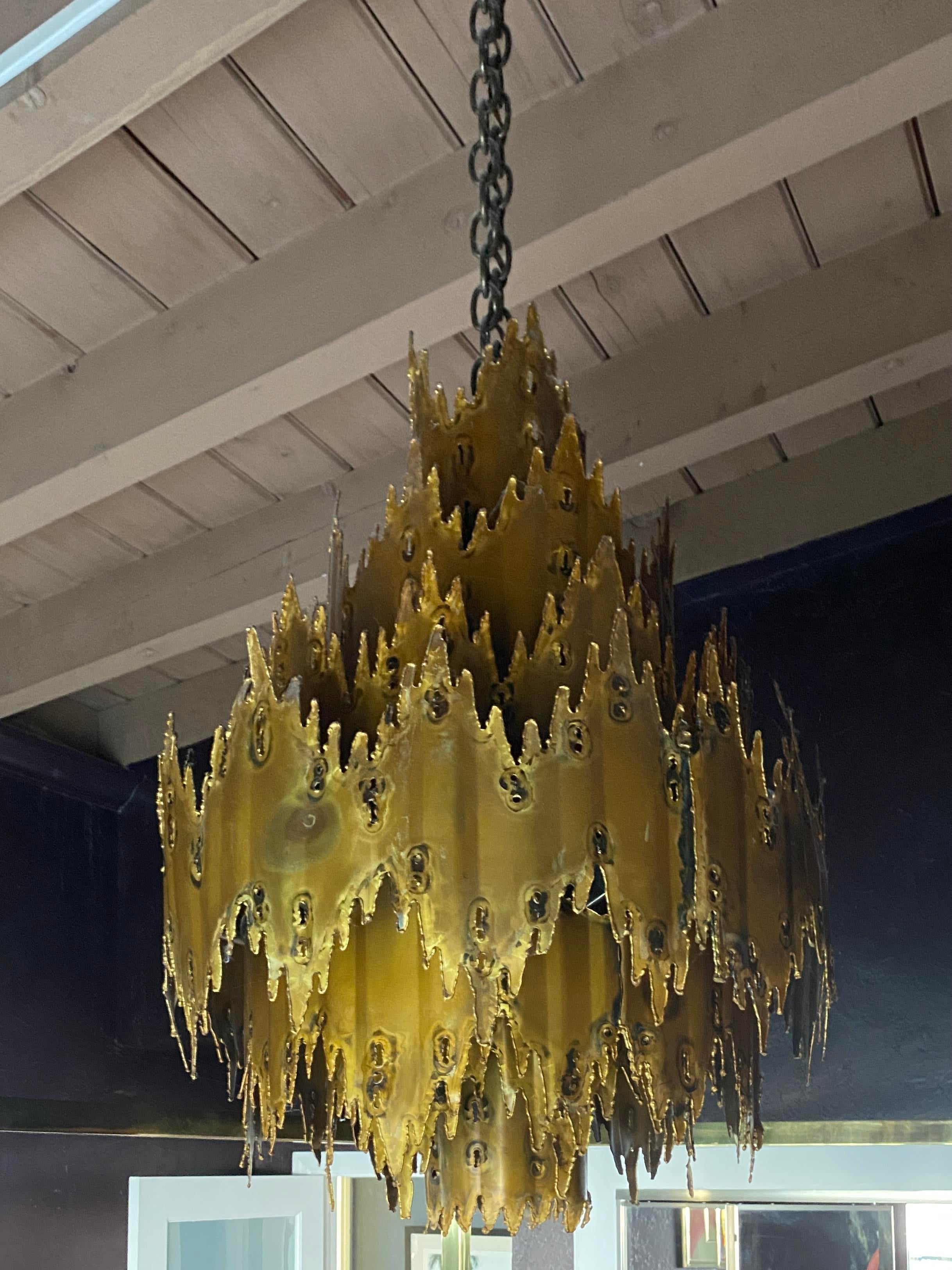 Brutalist chandelier sale