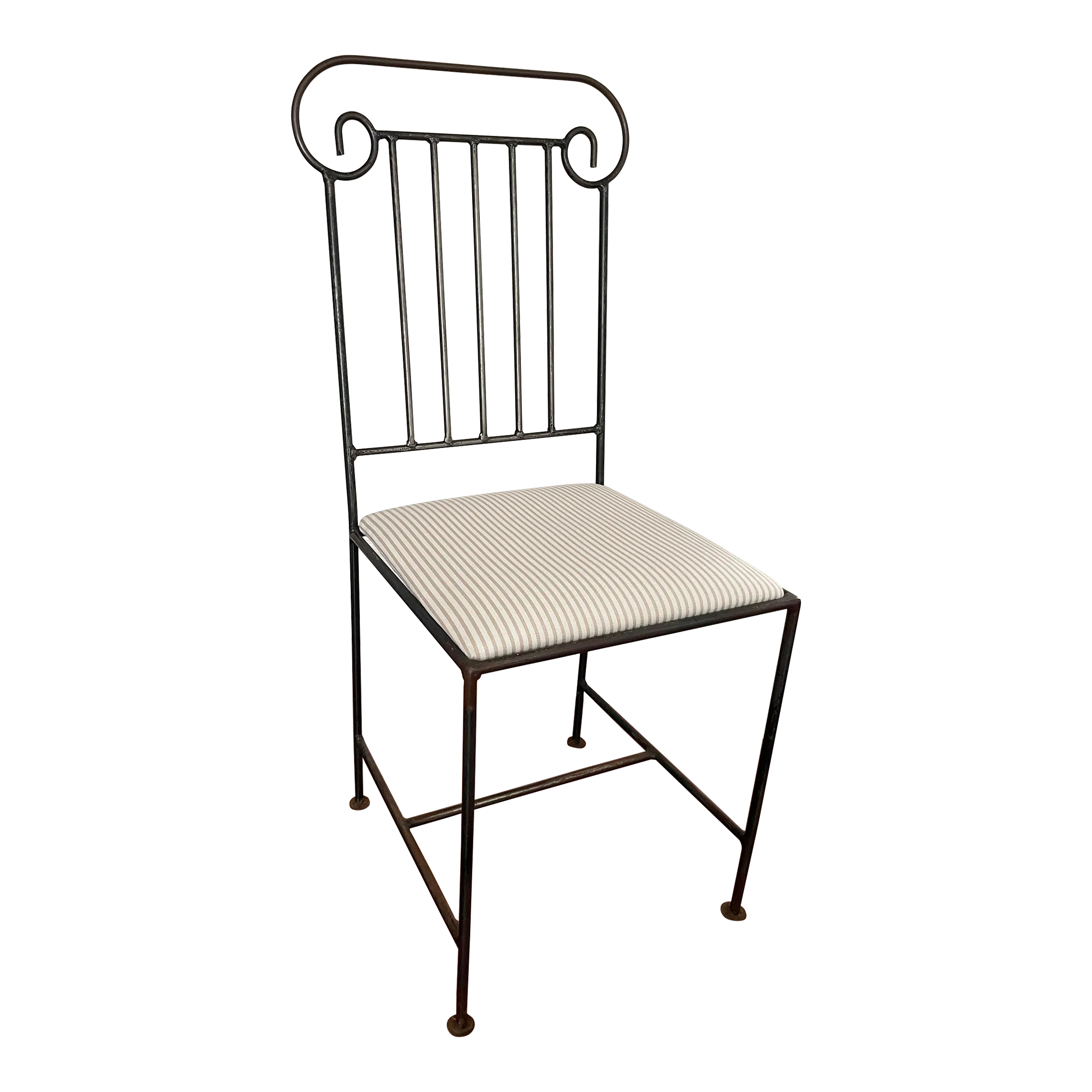 Vintage Post Modern Scrolled Iron Chair Chairish