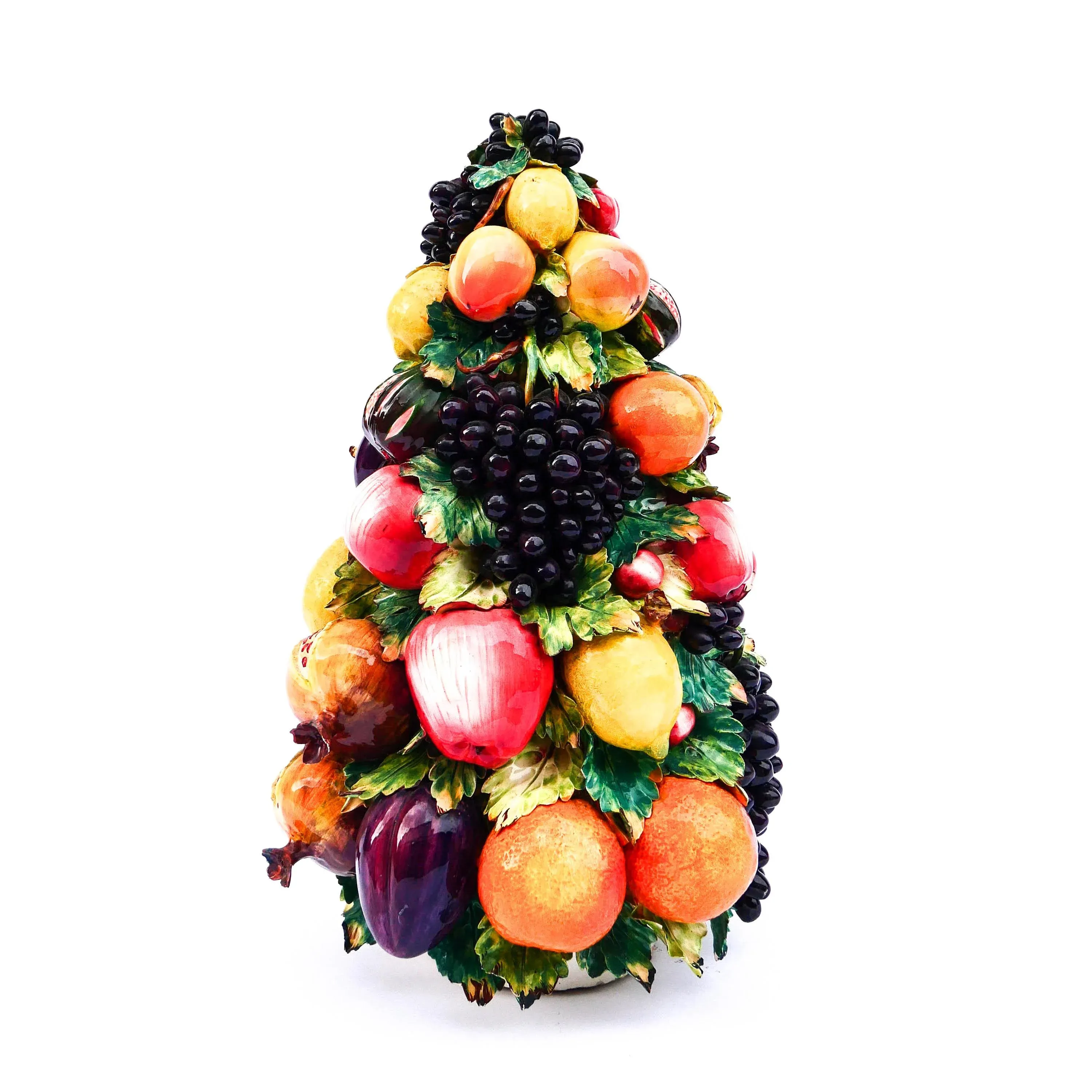 Large Porcelain Fruit Basket in the style of Capodimonte, 1950s