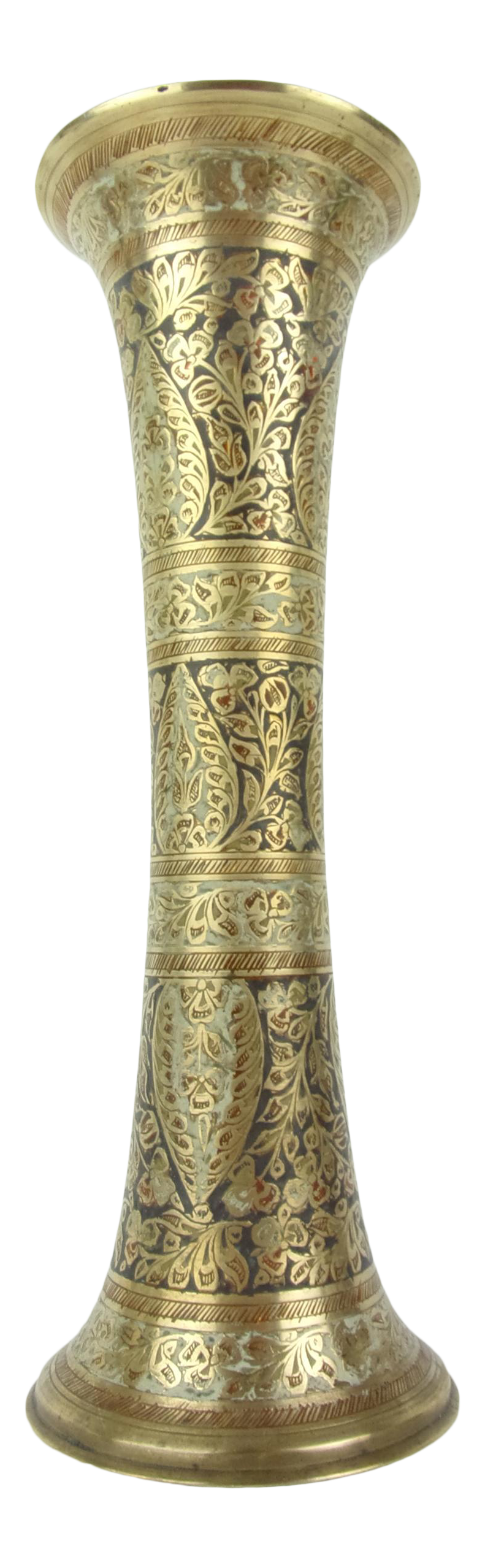 Vintage Indian Boho Etched Brass Vase Chairish