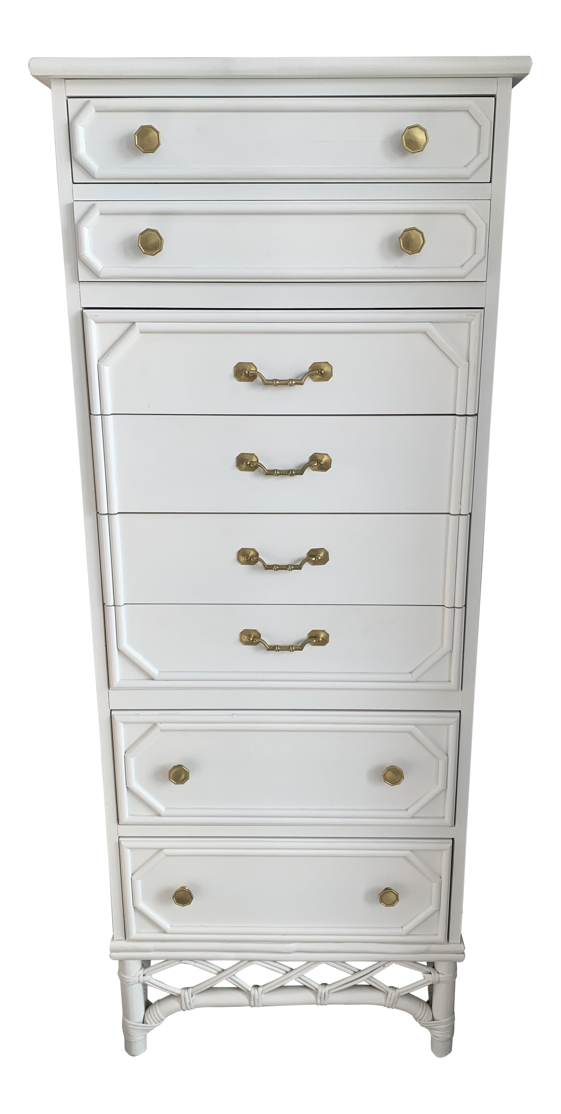 Ficks Reed Faux Rattan White Lingerie Chest Chairish