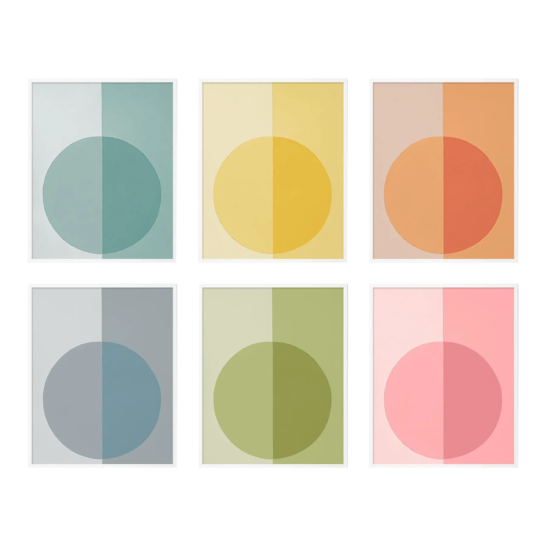 Modern Forevers by Stephanie Henderson in Gold Frame, Large Art Prints, Set of 6