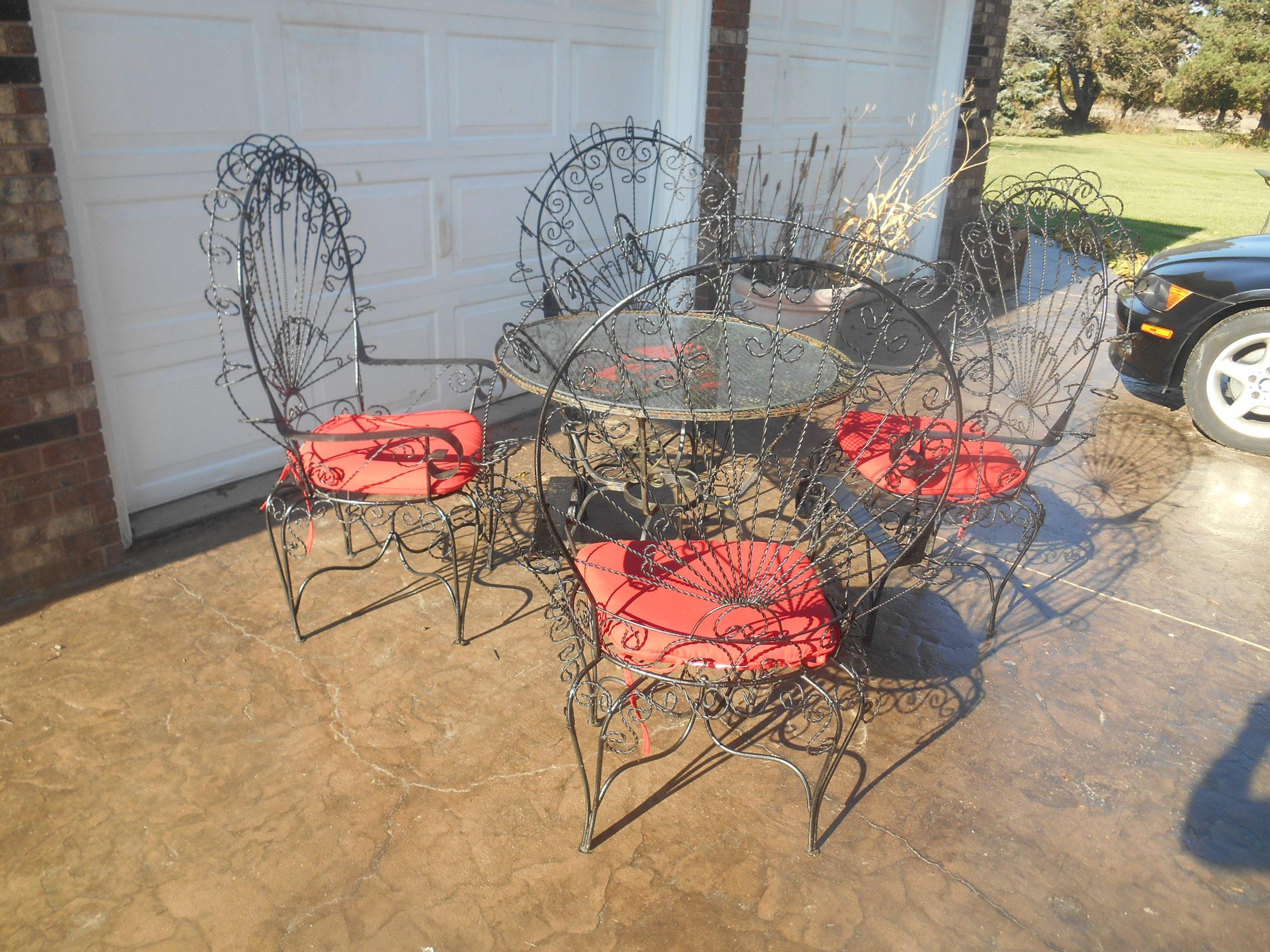 1950 s wrought shop iron patio furniture