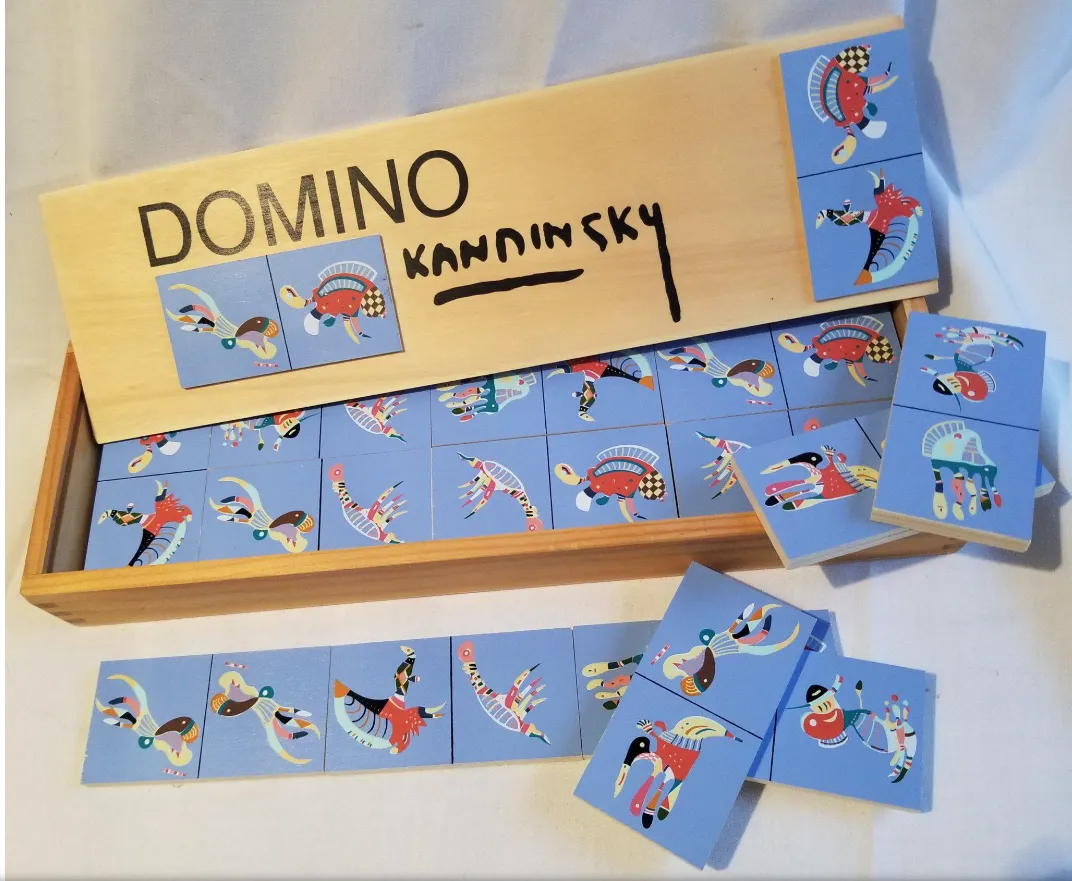 その他 DOMINO KANDINSKY Domino Vintage Large Kandinsky Art Domino Game in Wooden Case | Chairish
