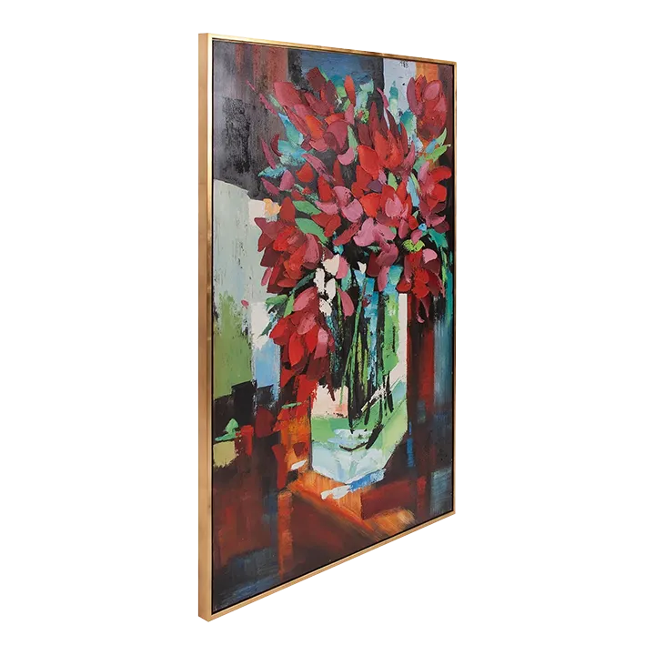 Resin Fractal Inclusion Console Table Desk by Thomas Brant. France 2014Red Tulips in Vase Painting