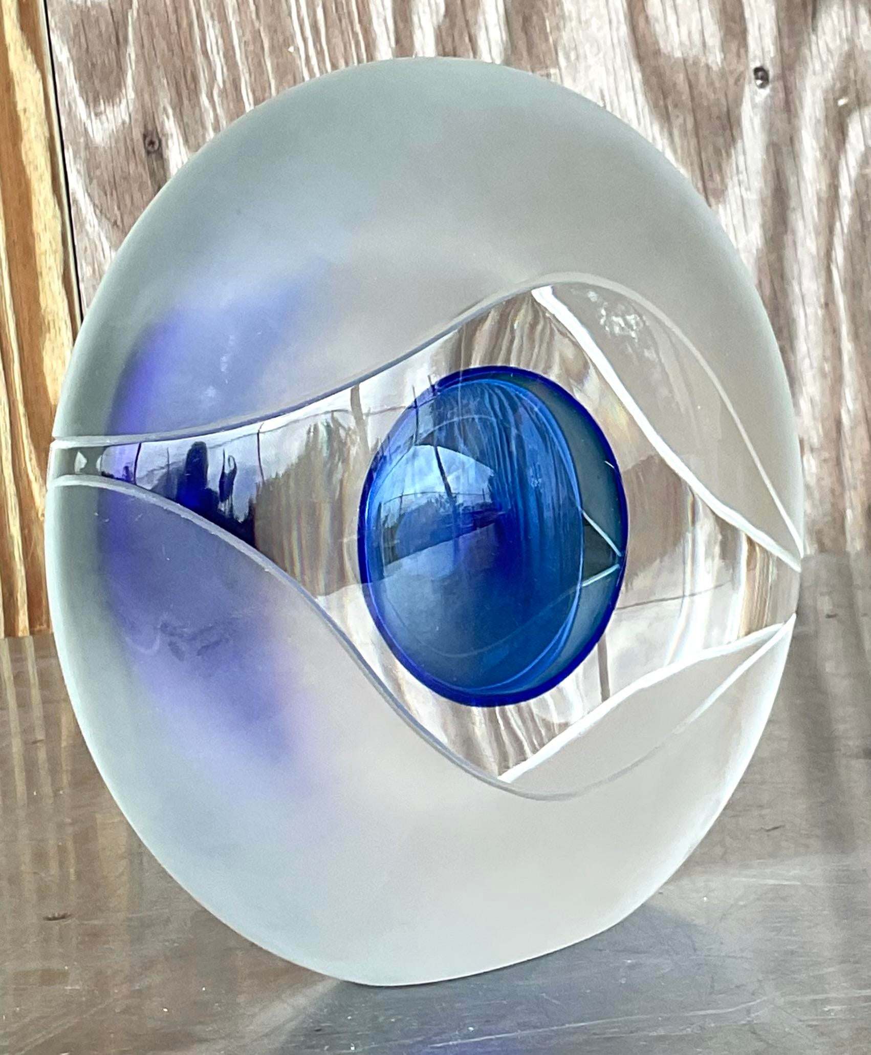 Vintage Boho 1992 Signed Murano Bisazza Vetro Art Glass