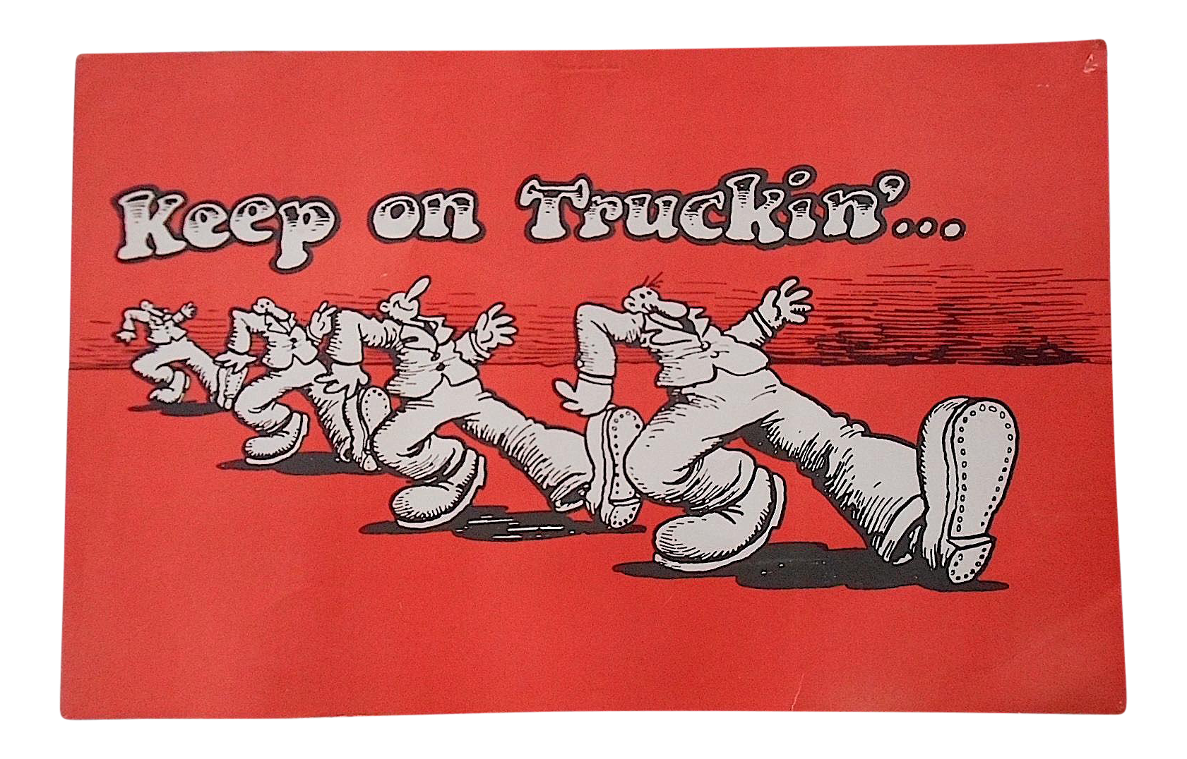 Vintage R. Crumb "Keep on Truckin'" Dayglow Poster Chairish