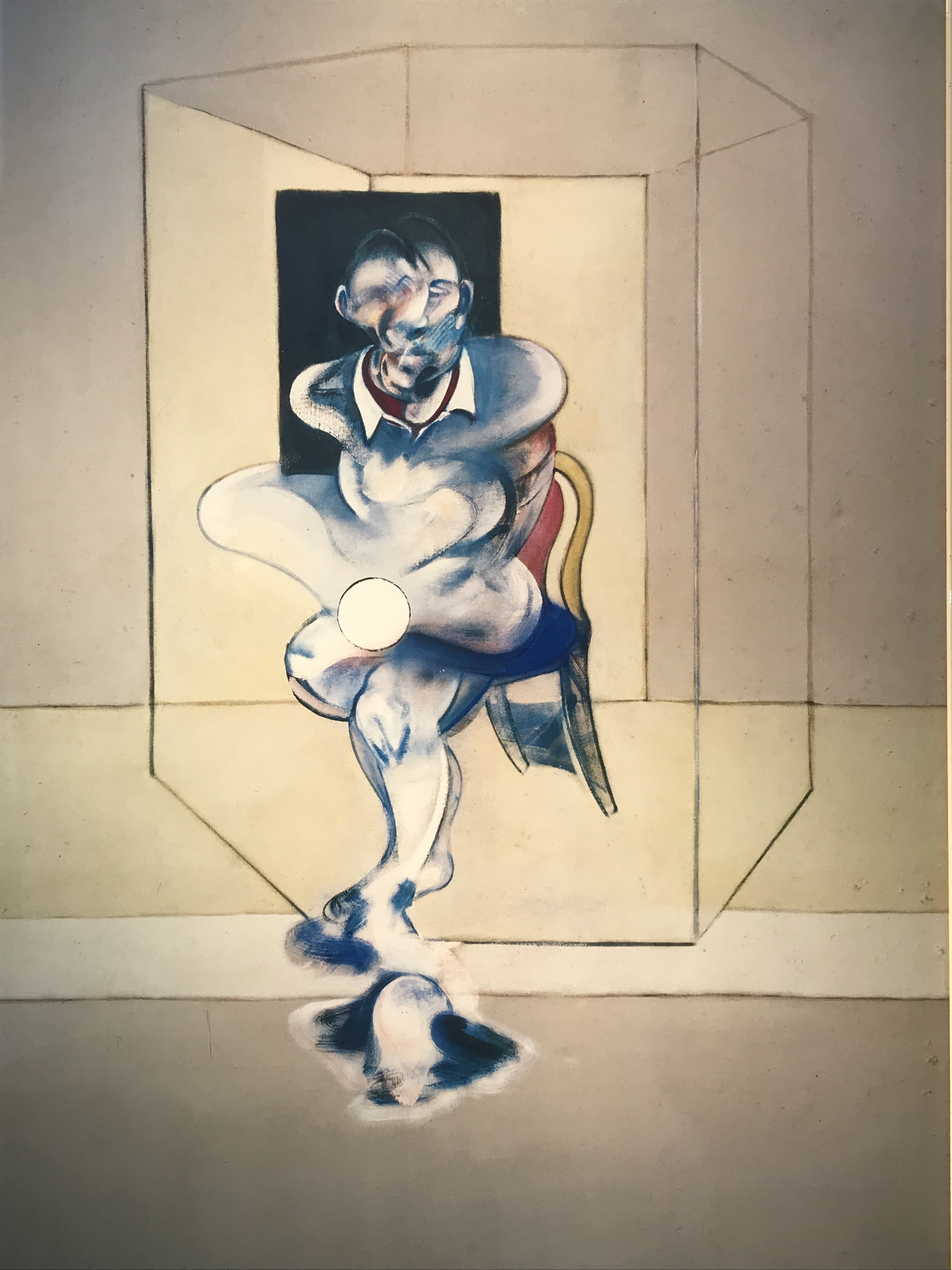 1980s Francis Bacon Study for Self Portrait Poster, Framed