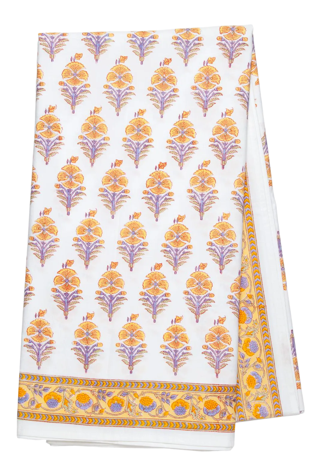 Juhi Flower Tablecloth, 6seat table Yellow Chairish