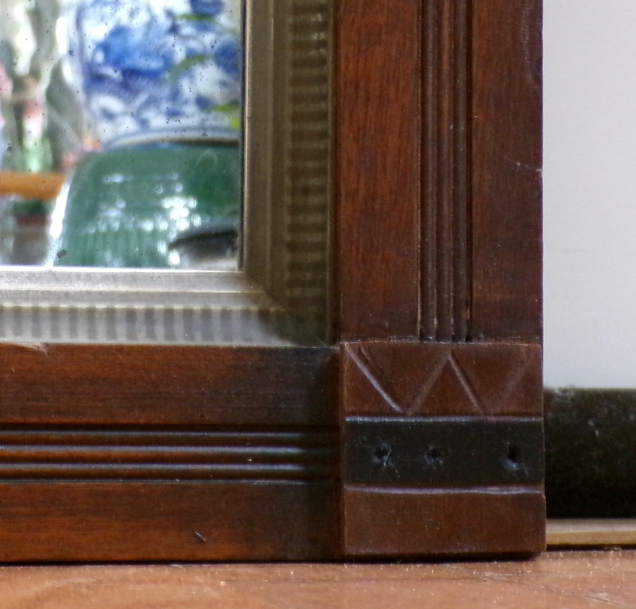 Antique Victorian Eastlake Pier Mirror Solid Walnut Full Length Mercury Mirror