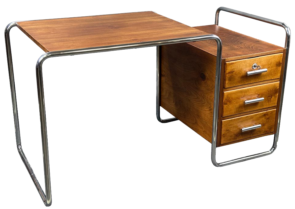 Bauhaus Chrome Tube Writing Desk by Marcel Breuer for Thonet
