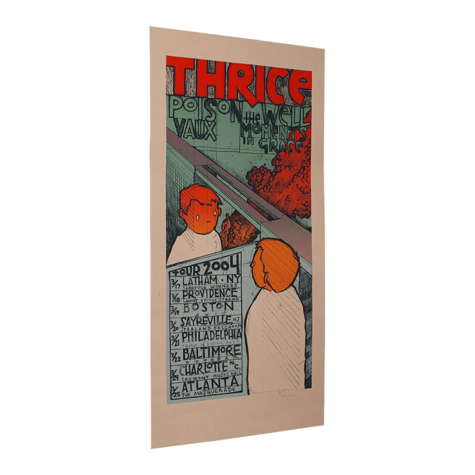 Decorative Concert Tour Poster, American, Screenprint, Art Print, Thrice, 2007