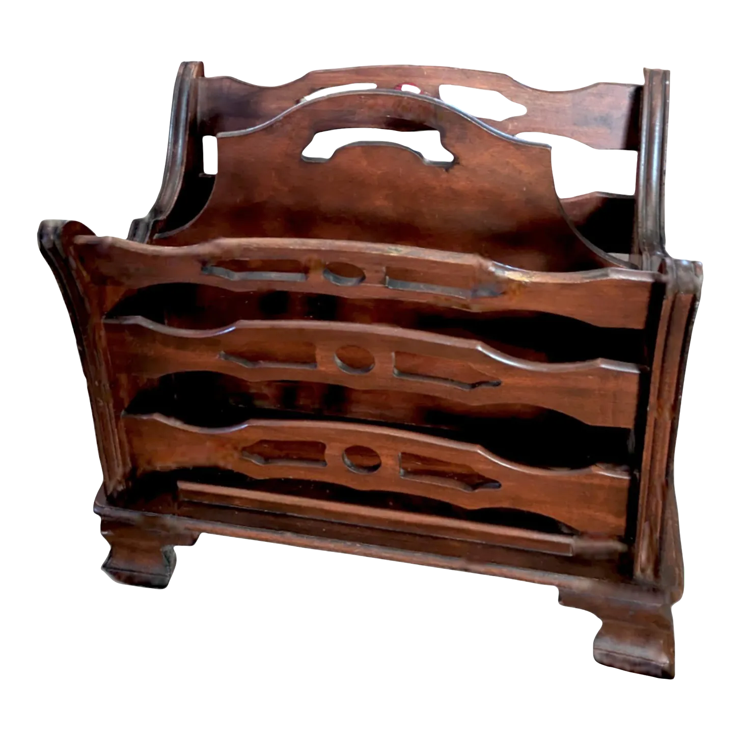 1940s Signed Butler Style #734 Magazine and Newspaper Rack | Chairish