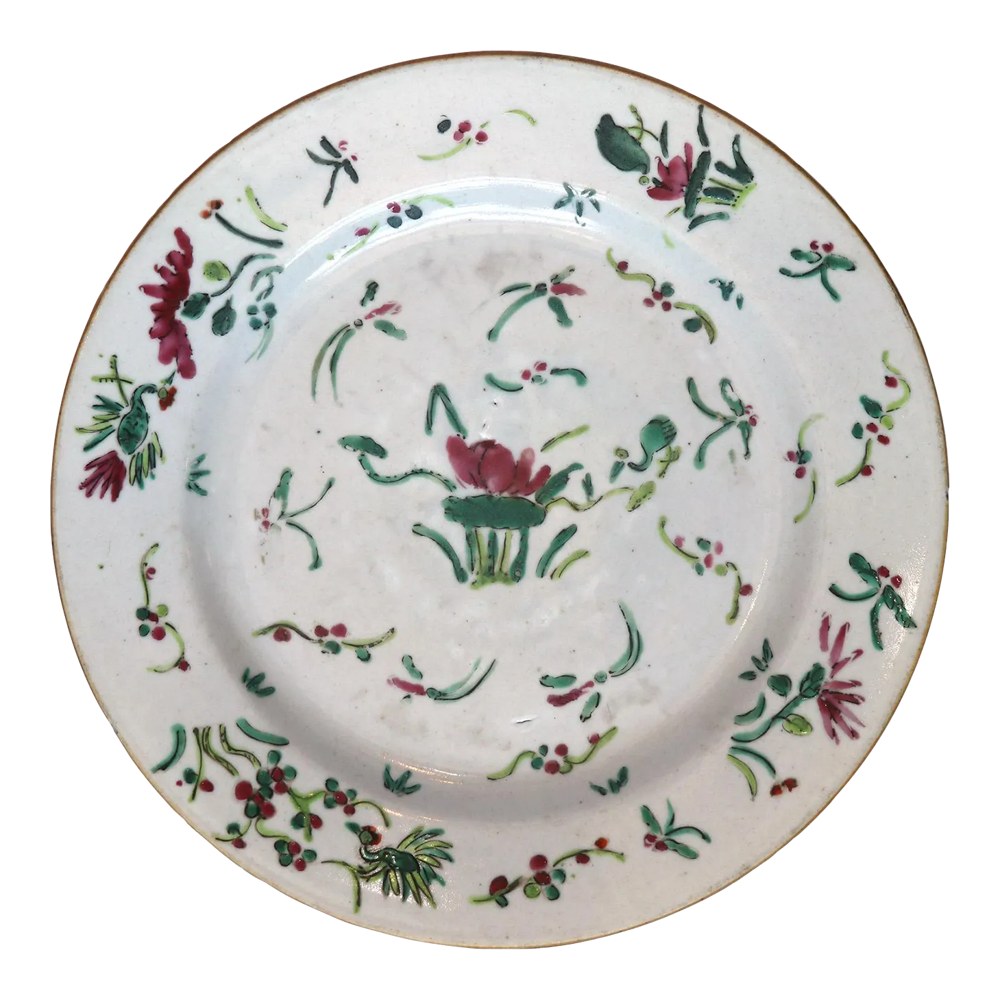 Qianlong Chinese Export Porcelain Famille Rose Plate