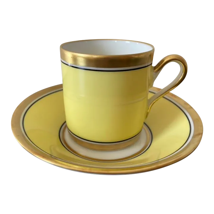Vintage Italian Richard Ginori Contessa Yellow and Gold Porcelain