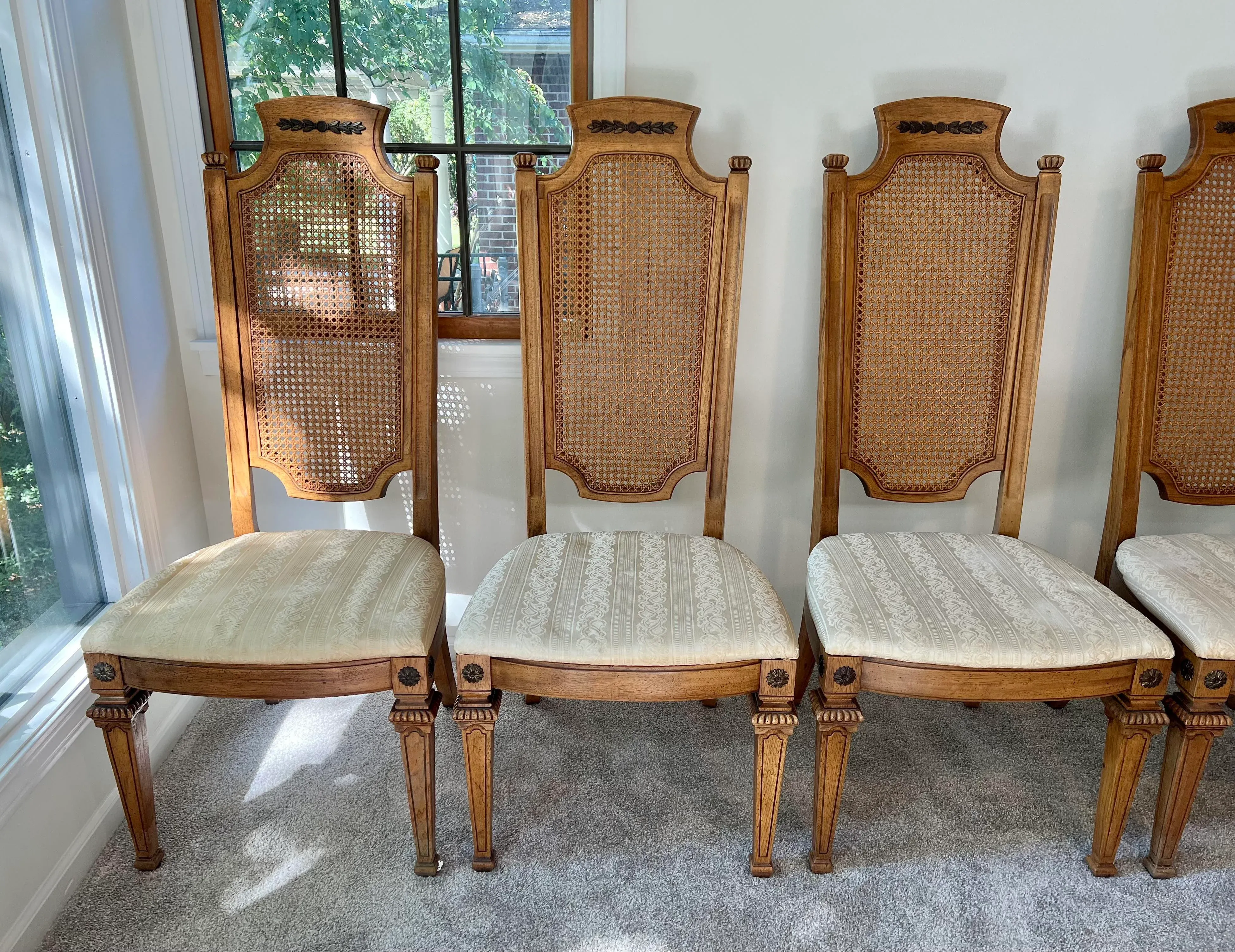 Thomasville Cane Back Dining Chairs 3d mon