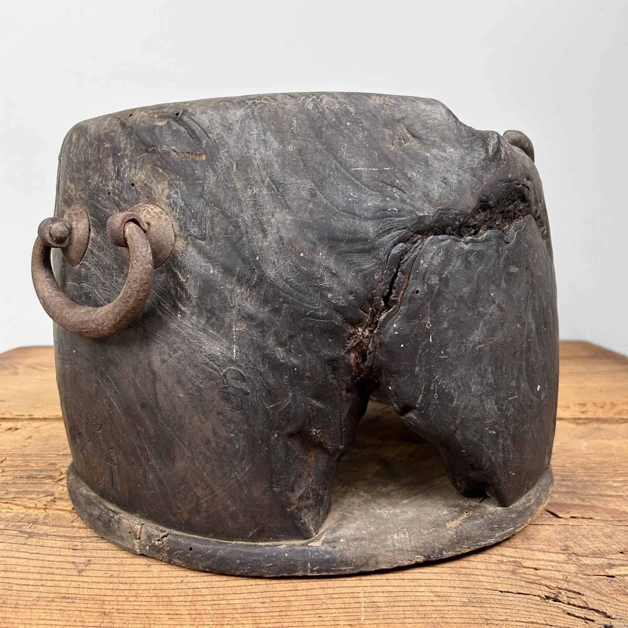 火鉢 彫刻デザイン Antique Japanese Hibachi / Fire Pot