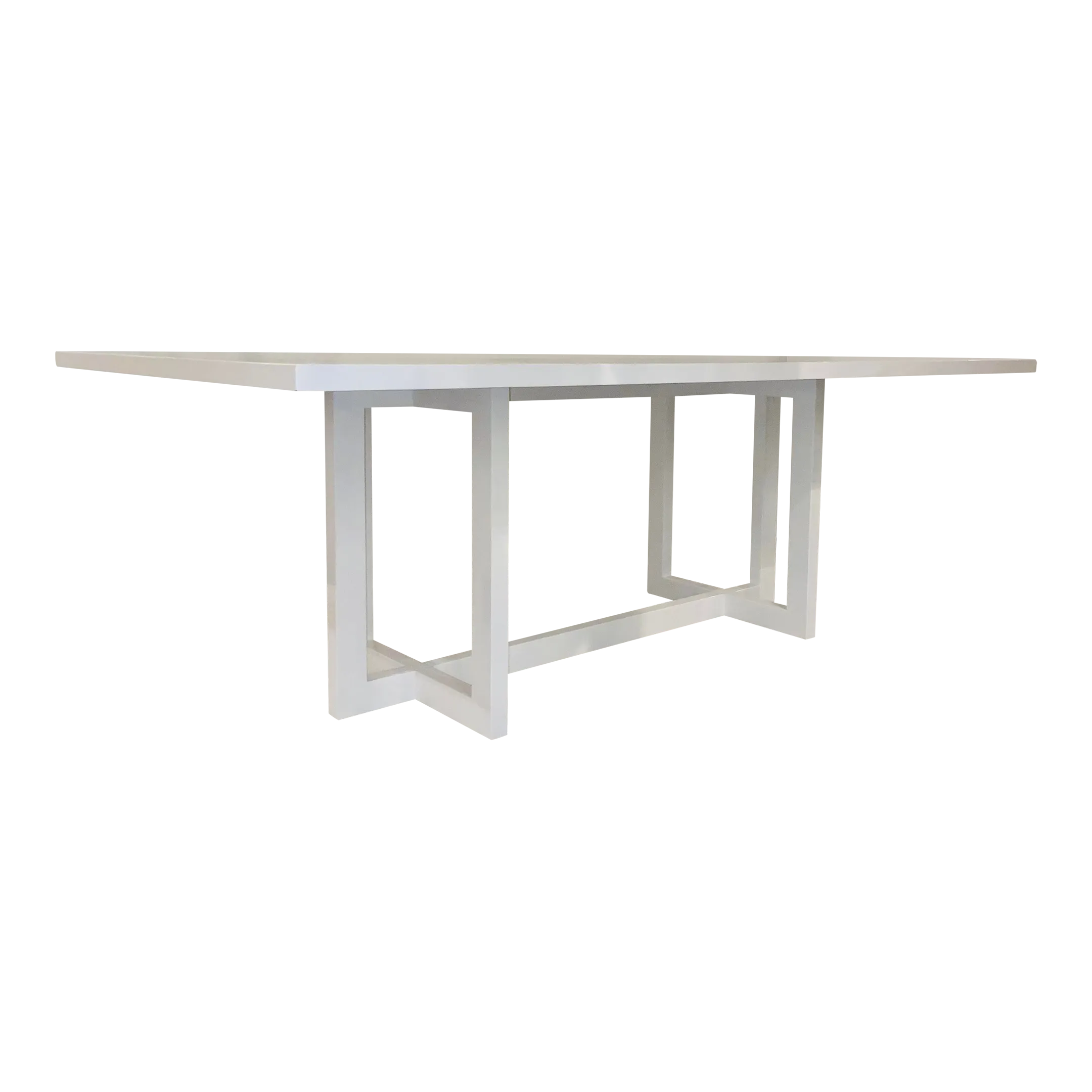 Worlds Away Modern White Lacquer Berkeley Dining Table Chairish